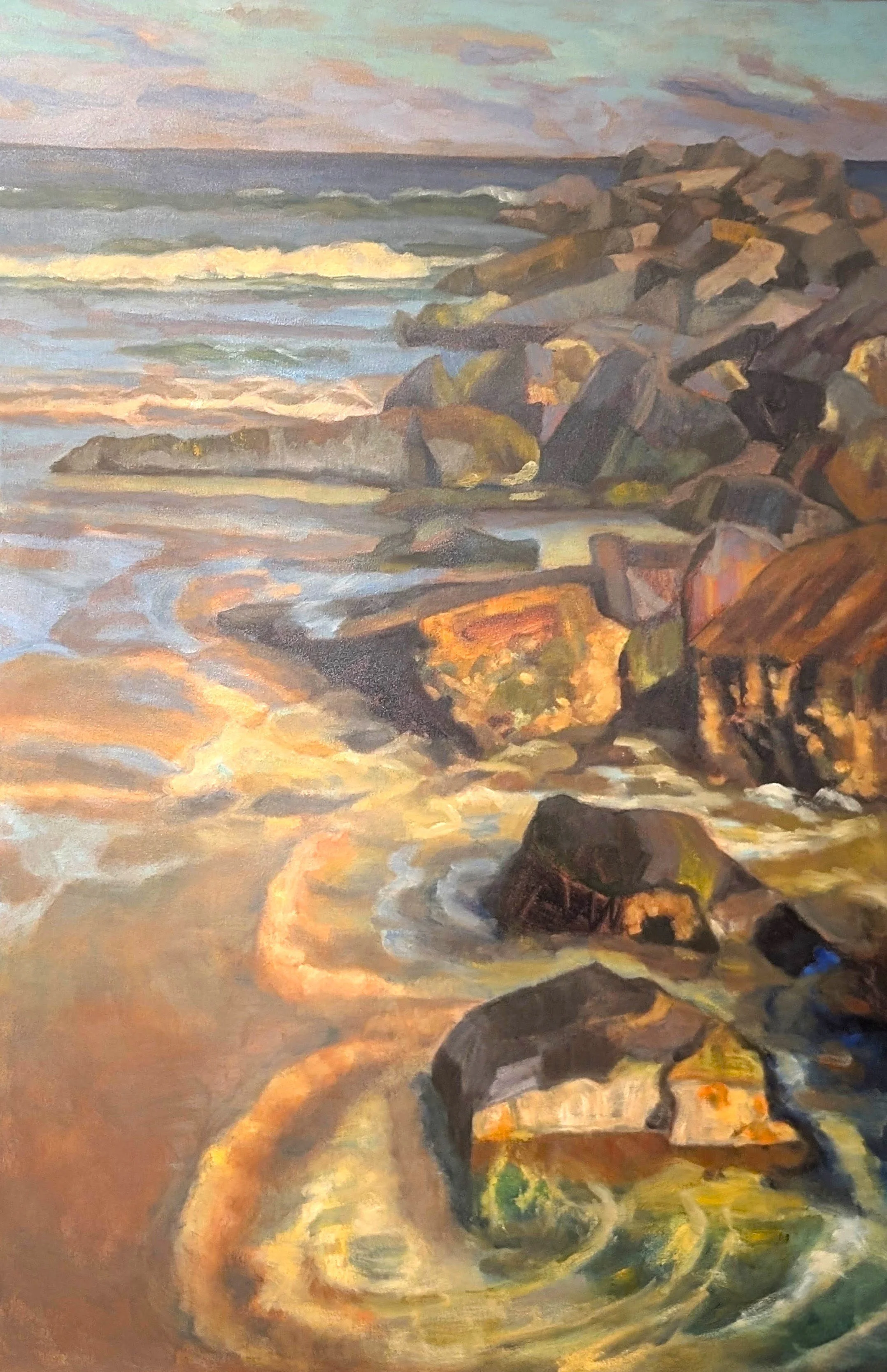 Jetty 47" x 32"  Oil on Canvas