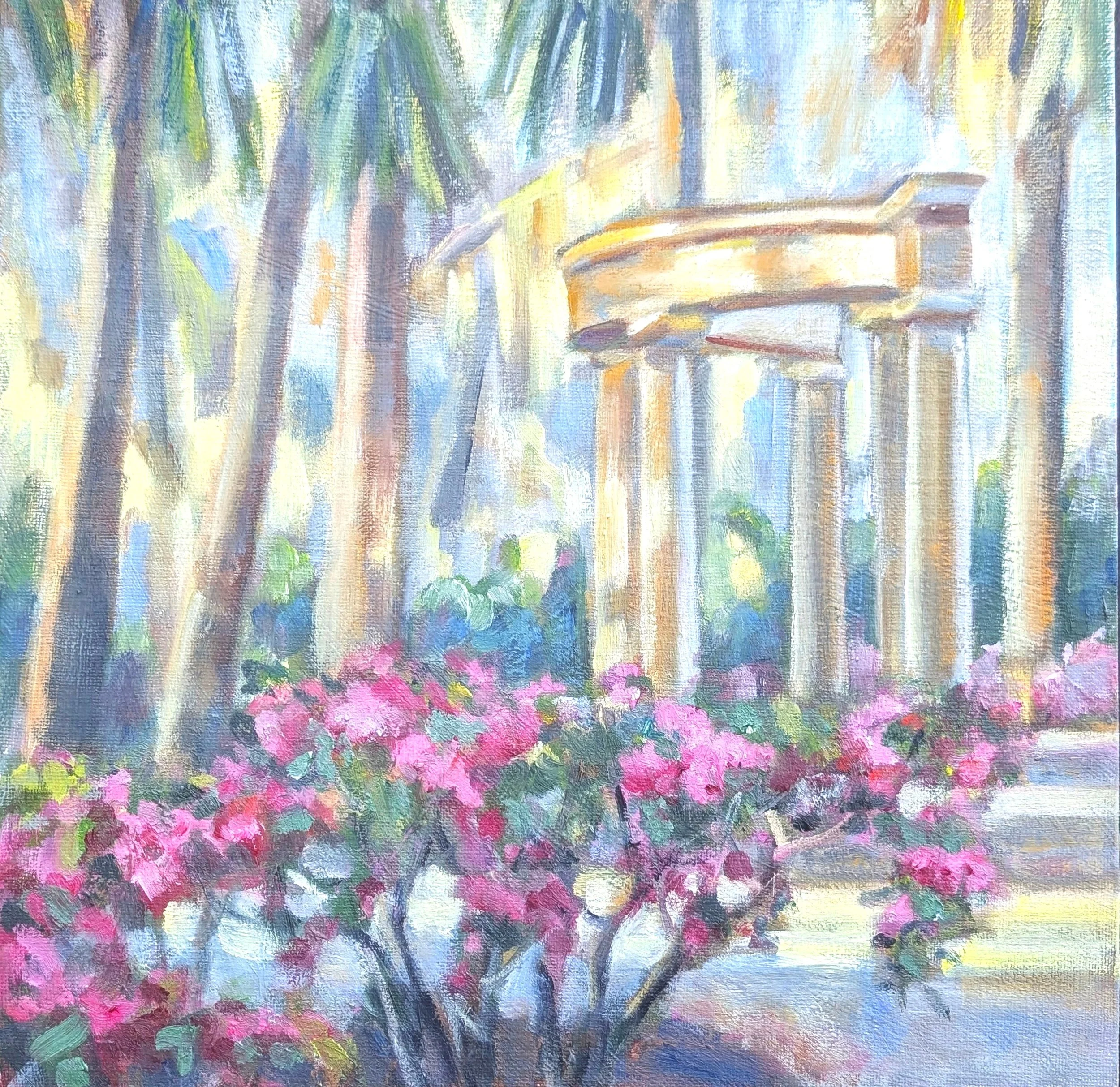 Kraft Azalea Park  12" x 12"  Oil on Canvas