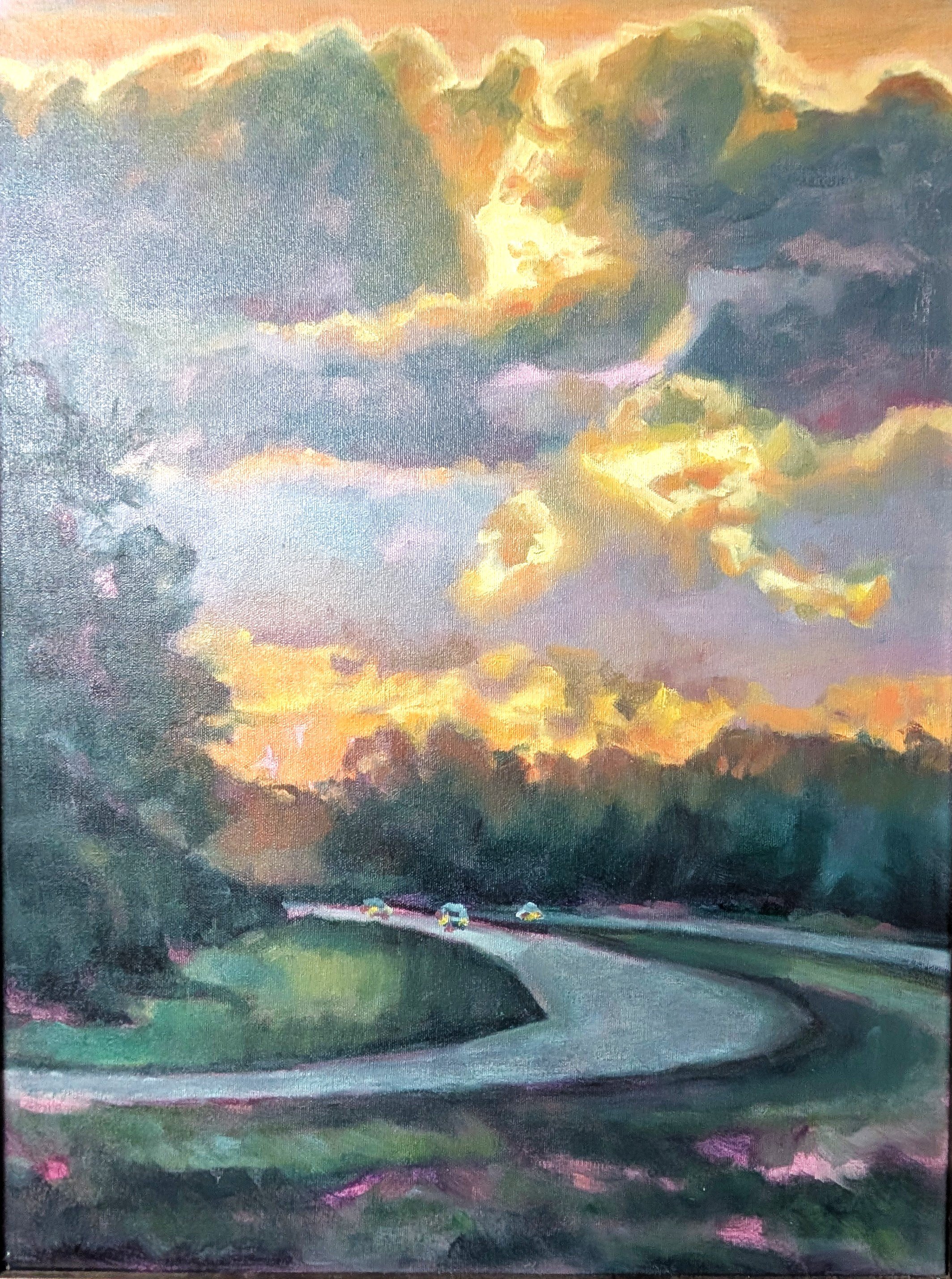 Route 44 Sunset 24" x 18" Oil on Canvas