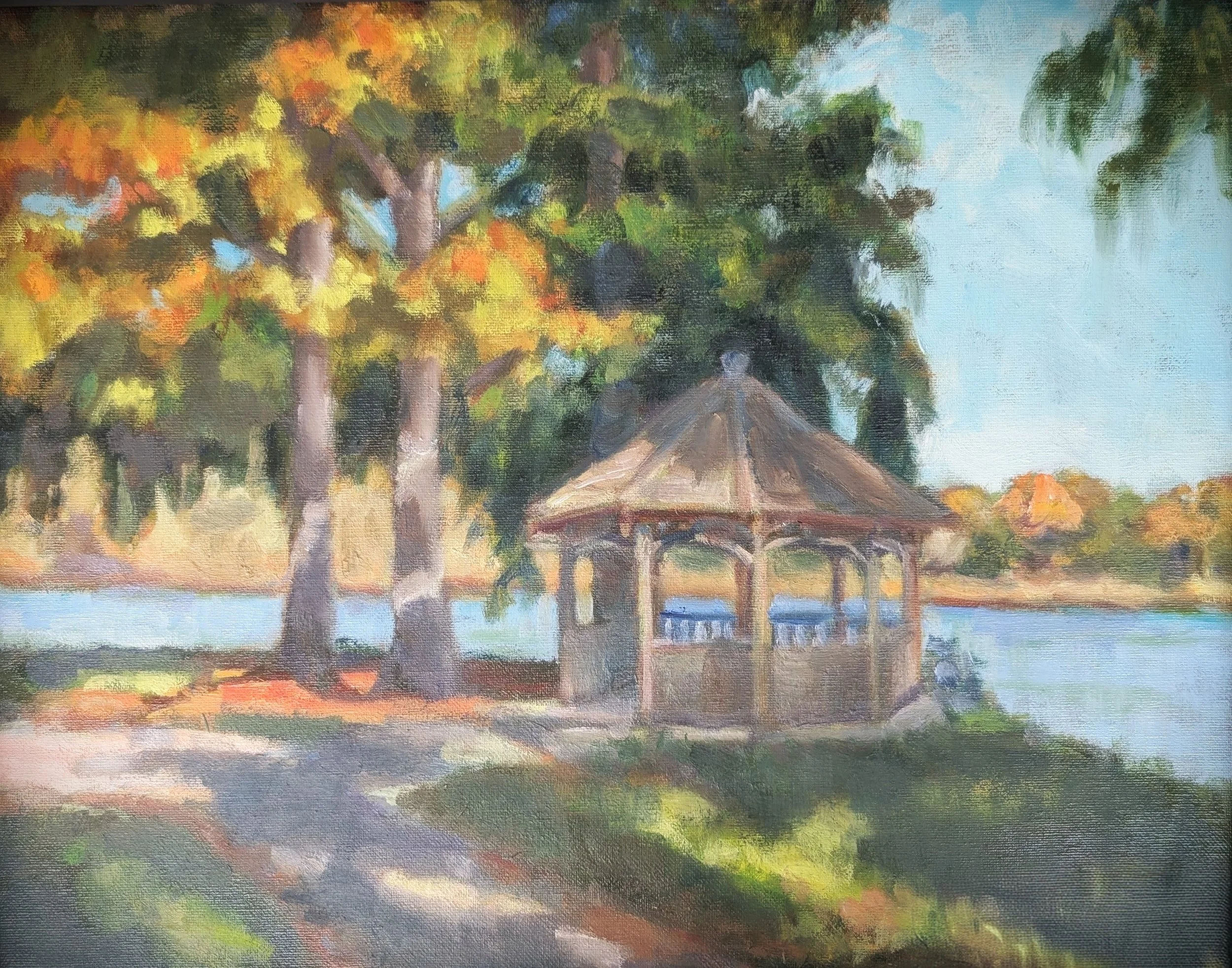 Rollins Gazebo 20" x 24" Oil on Canvas