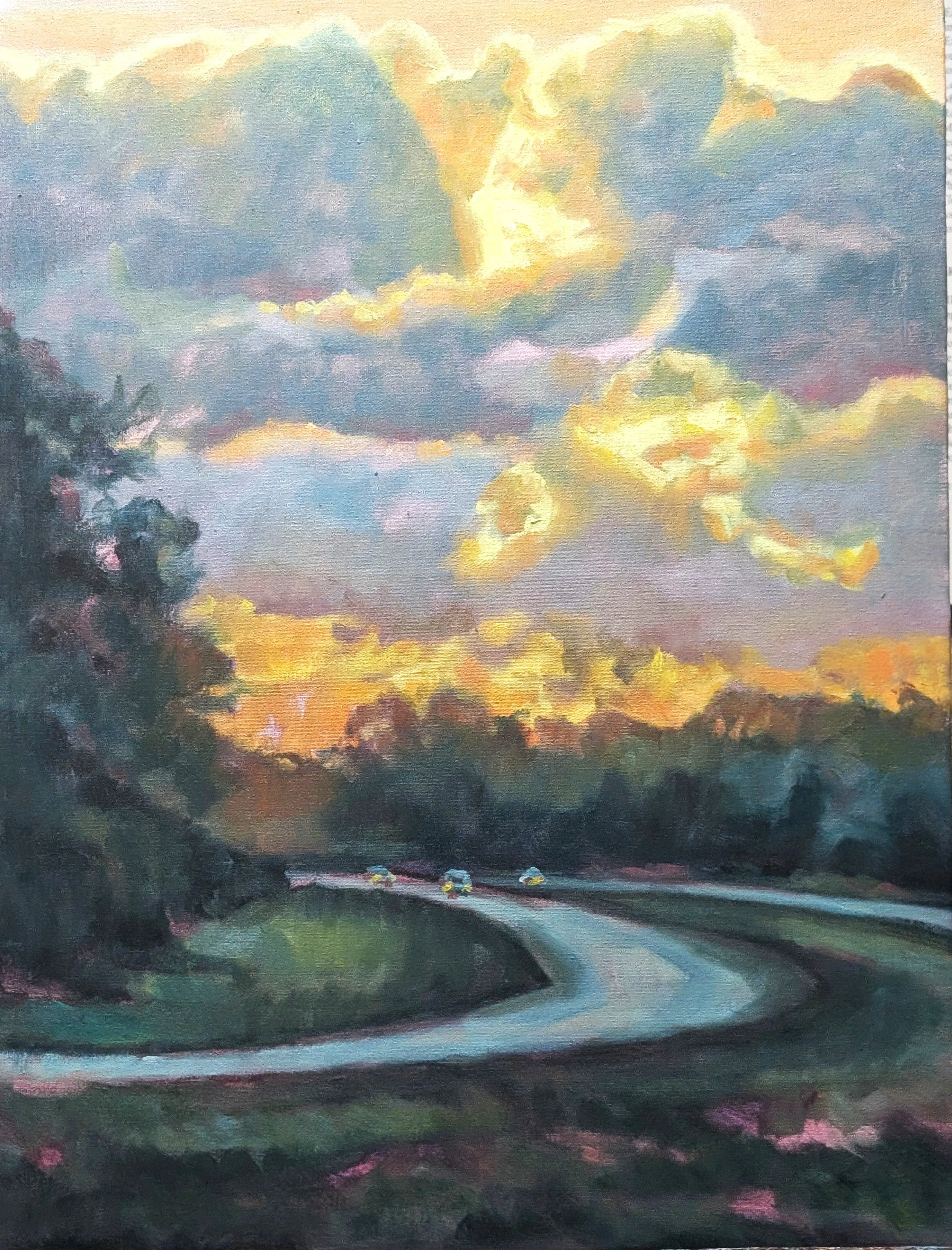 Route 44 Sunset 24" x 16" Oil on Canvas
