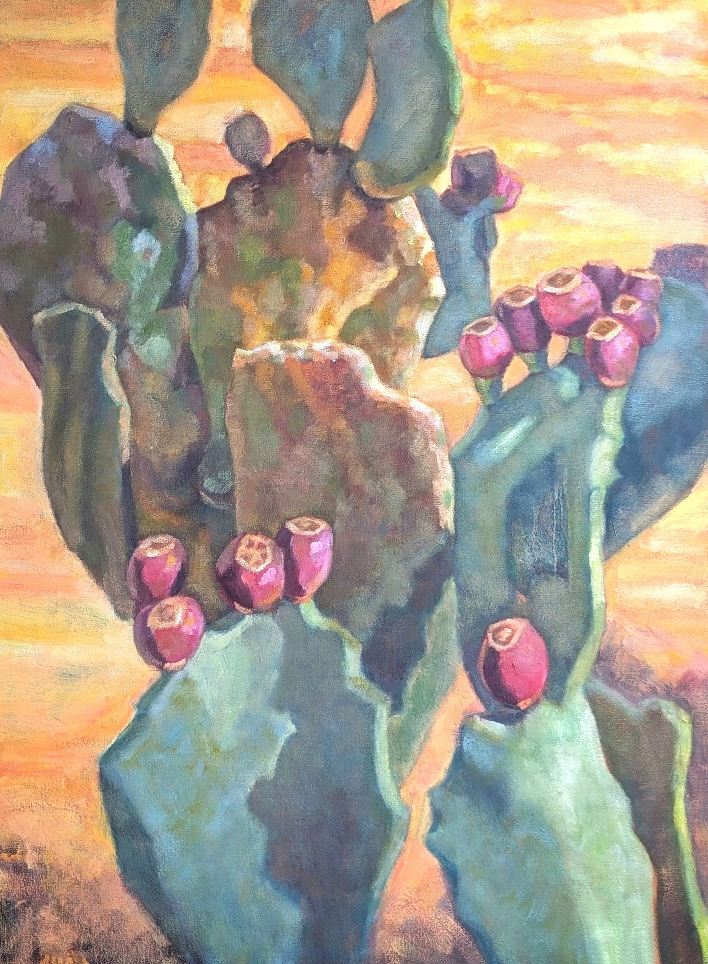 Cactus Fruits 40" x 30"   OIl on Canvas
