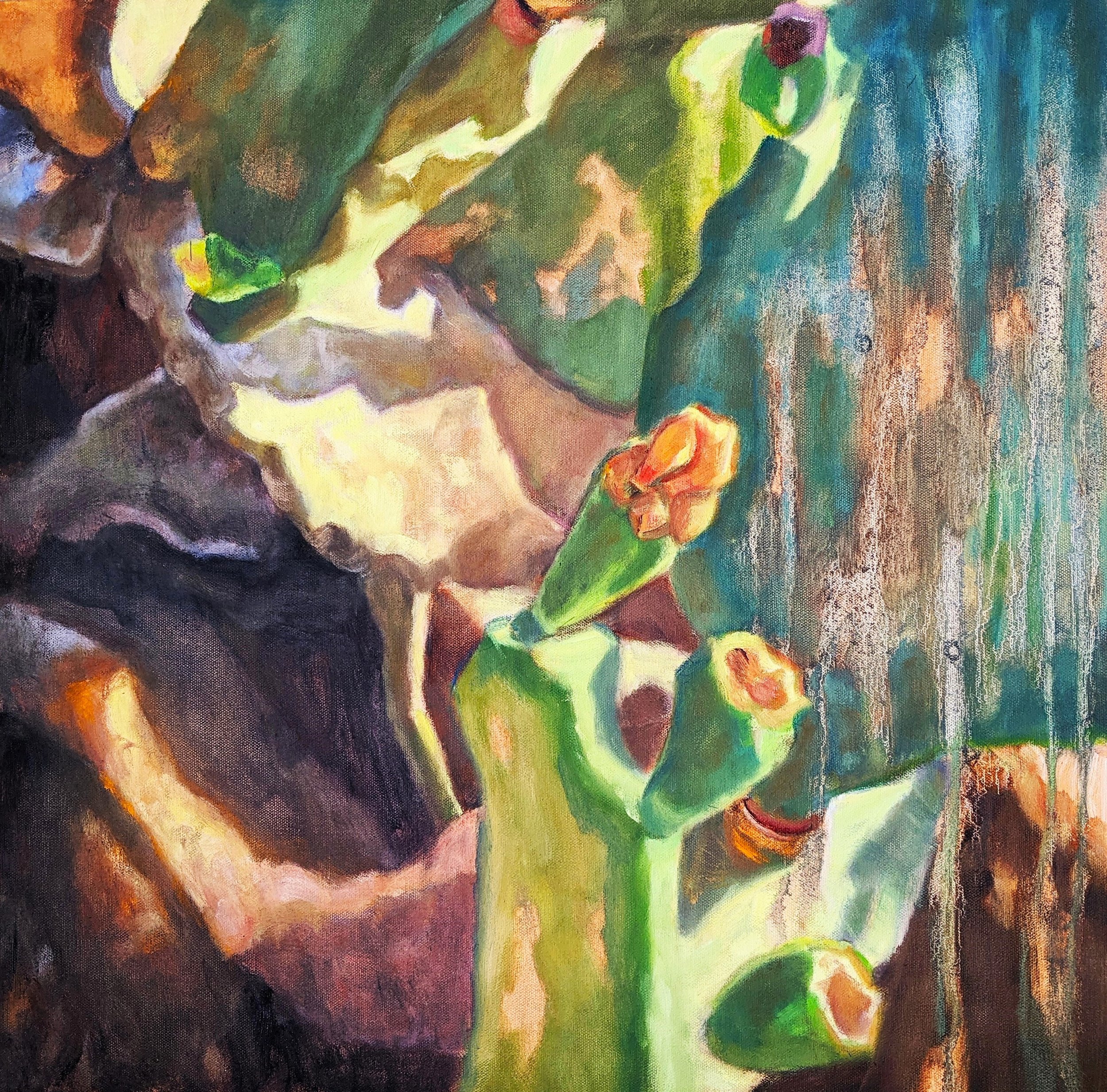Cactus Canteen 24 " x 24" Oil on Canvas