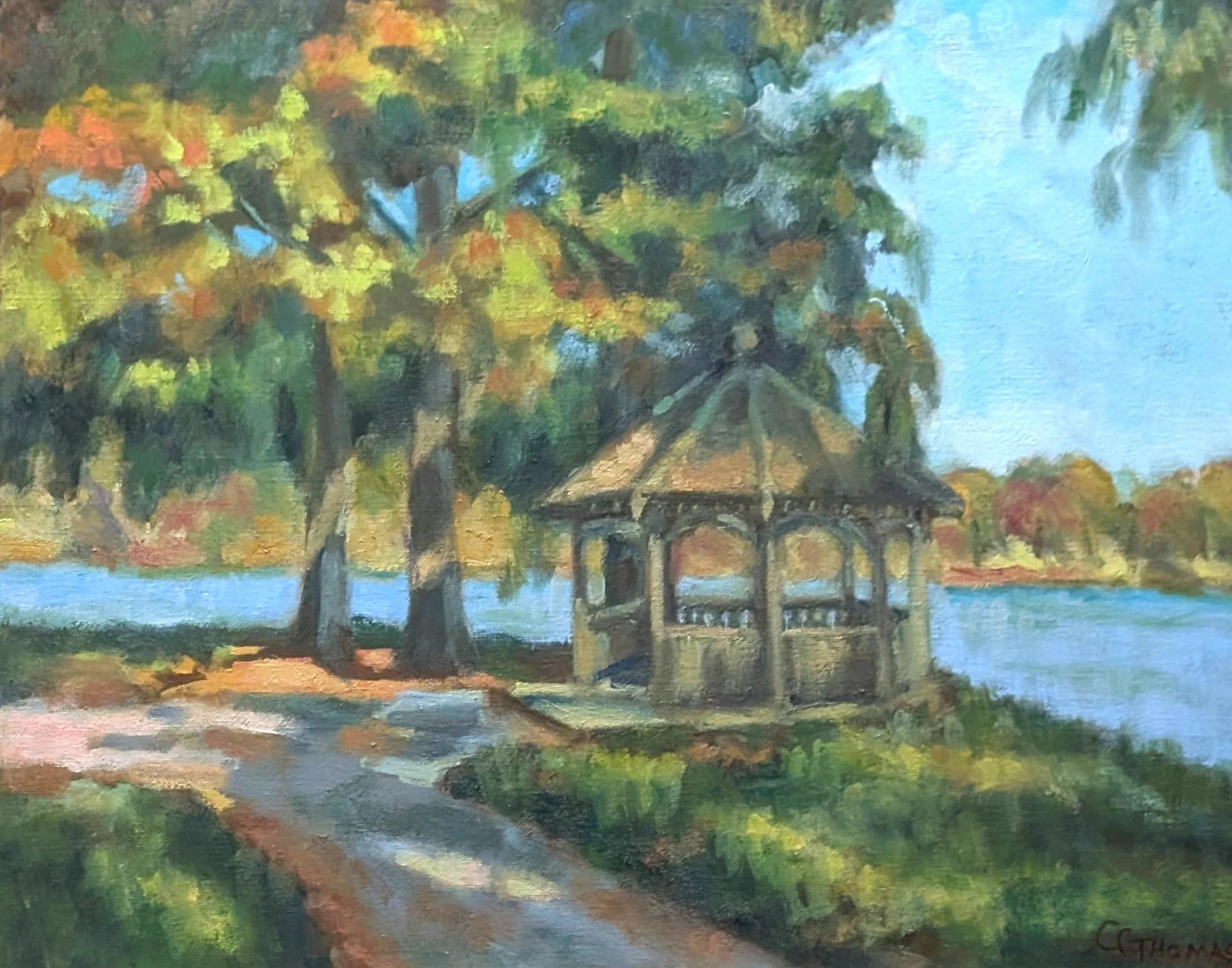 Gazebo 20" x 24" Oil on Canvas