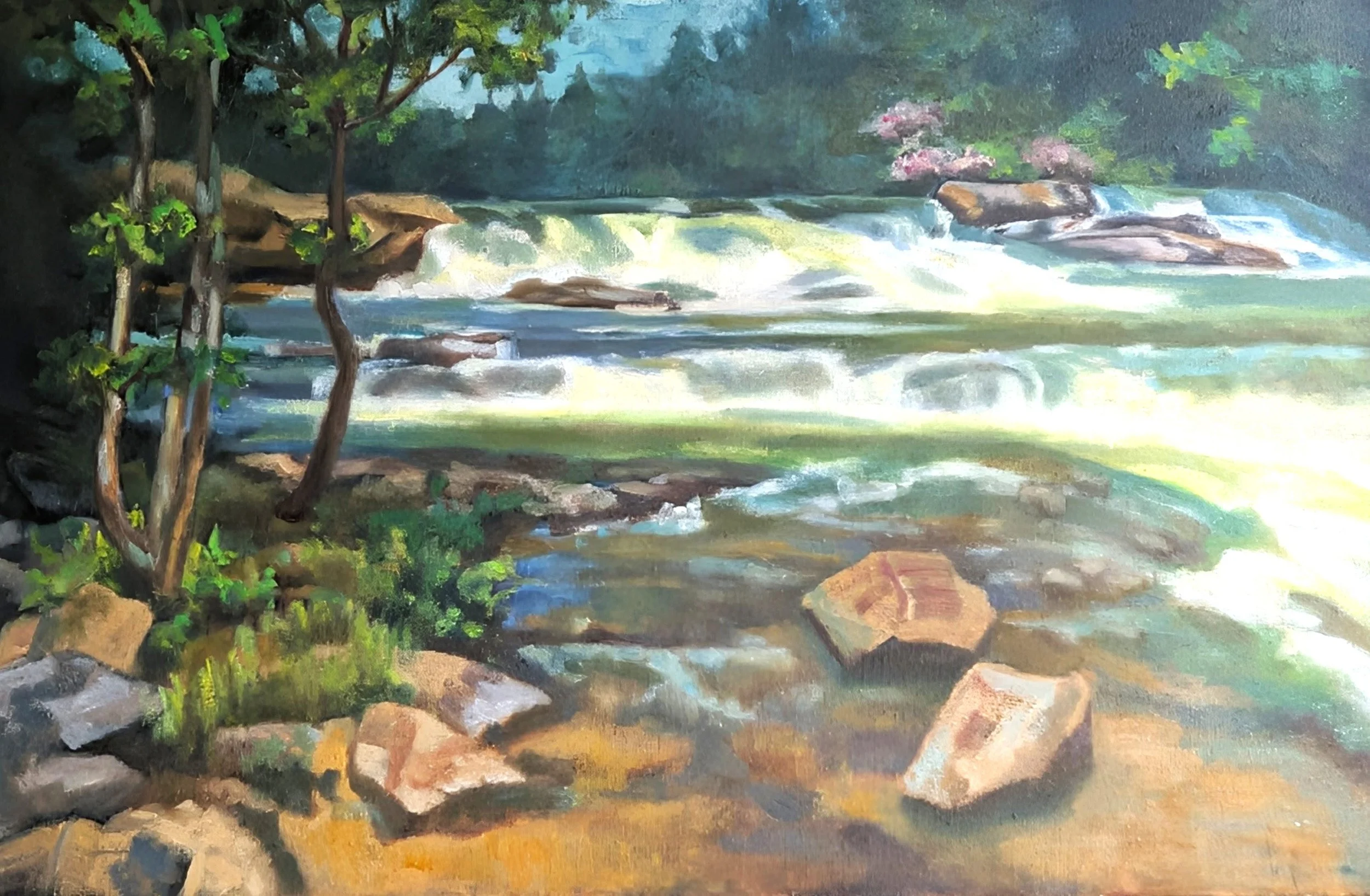 Etowah Falls  24" x 36"  Oil on Canvas