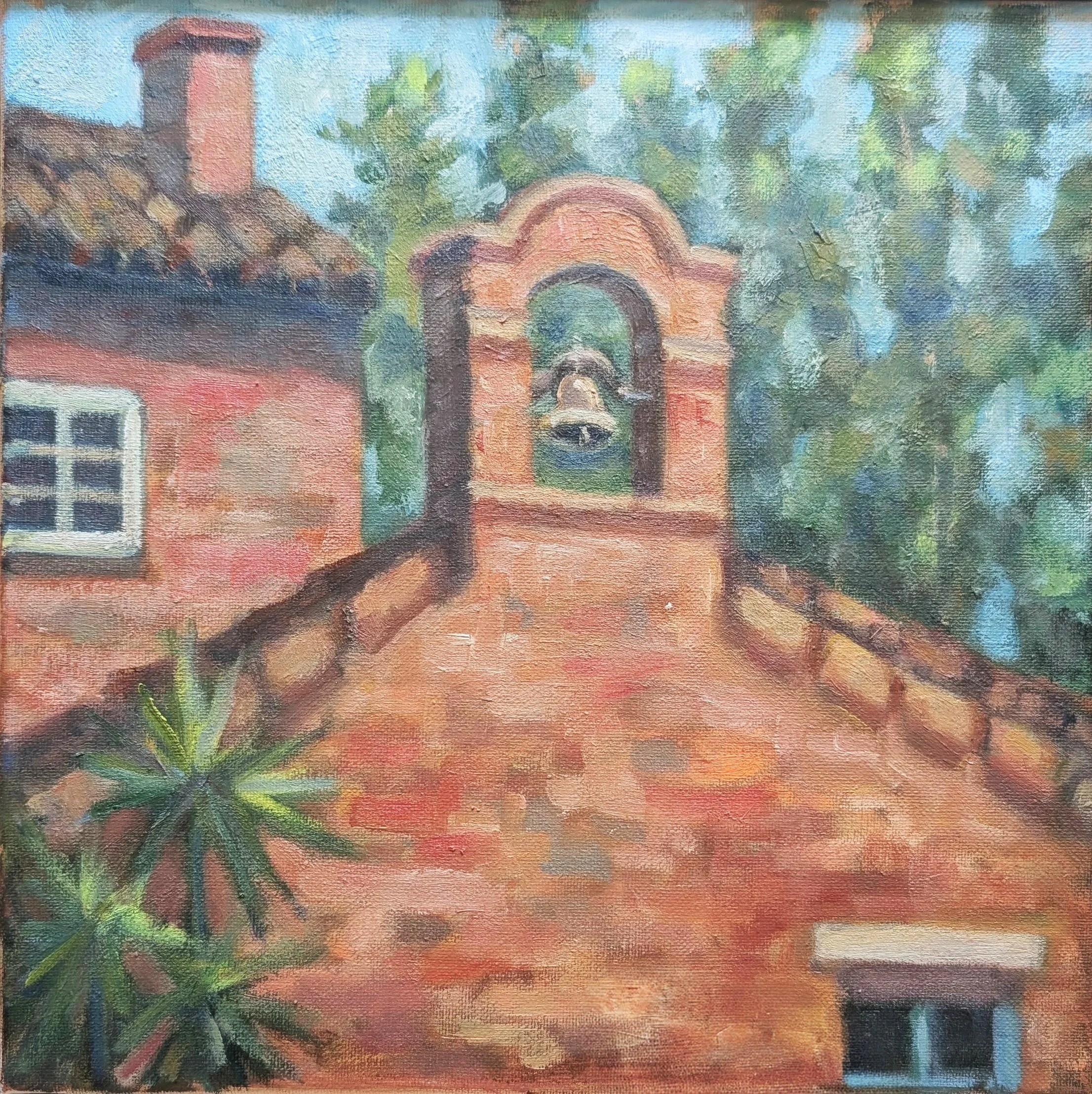 Casa Feliz Bell 12" x 12" OIl on Canvas