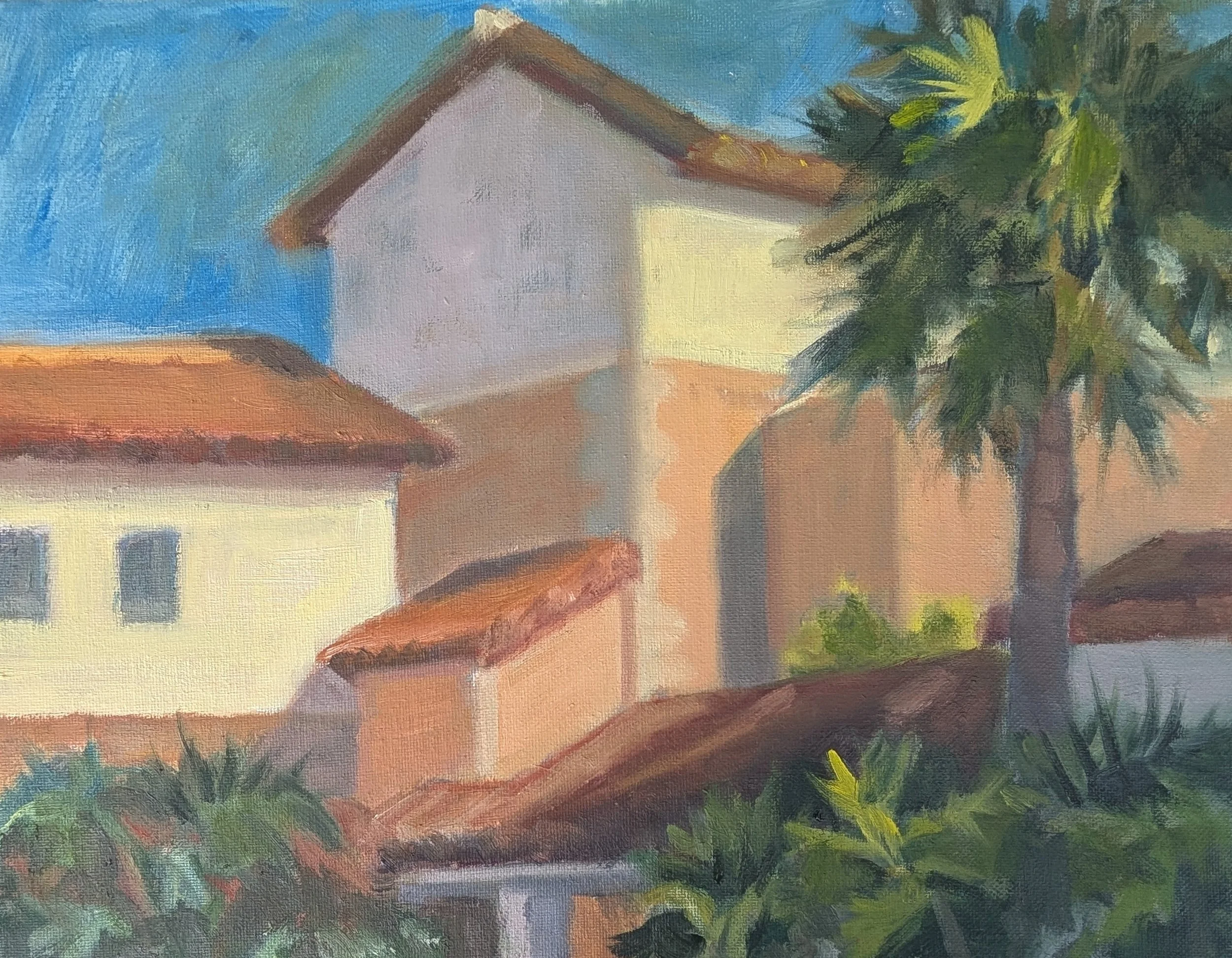 Campus Dorms 12" x 12" Oil on Canvas