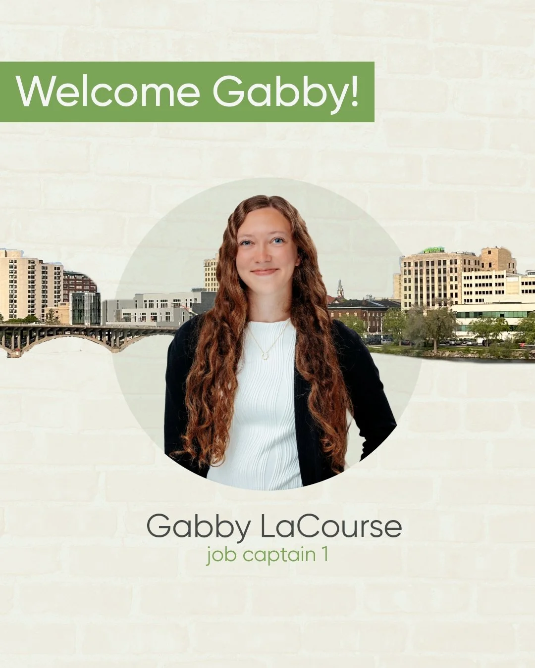 Studio GWA continues to grow!

We are excited to welcome Gabby LaCourse to the team. She comes to us from the Madison, Wisconsin area, where she served as an associate architect for a local firm. She brings a strong design background and is already j