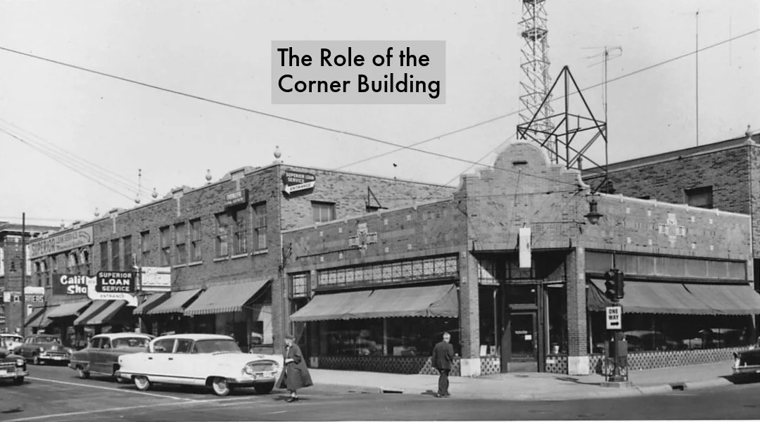 Corner buildings can be important visual landmarks in a downtown, framing the public realm and being a catalyst for street activity. That's what 202 N. Main Street has done since around 1920, holding down the corner of Main and Mulberry in downtown R