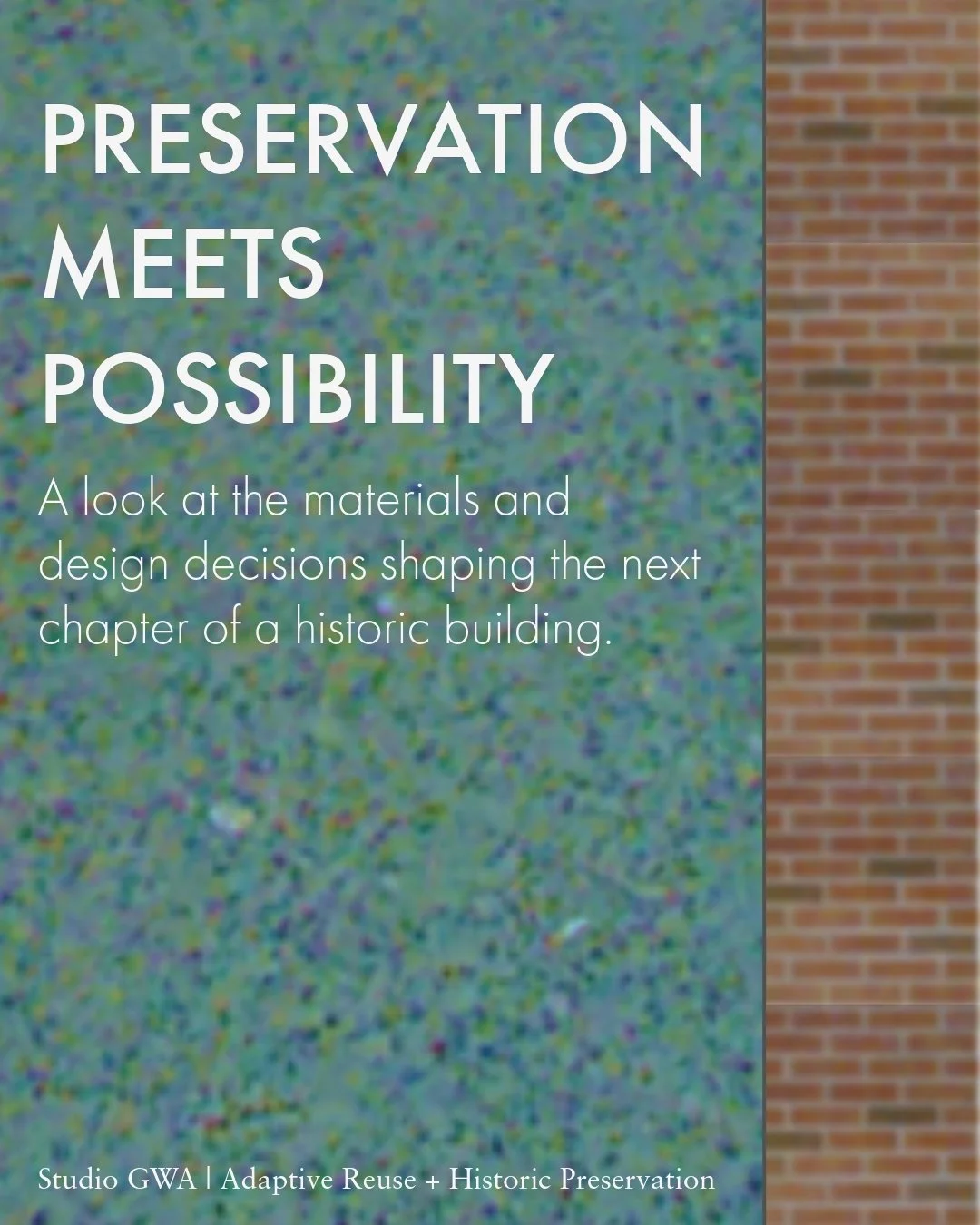 Adaptive reuse is about more than preserving what exists. It is about thoughtfully introducing new elements that support the next chapter of a building's life.

From existing masonry and terrazzo floors to lighting, cabinetry, and finish selections, 