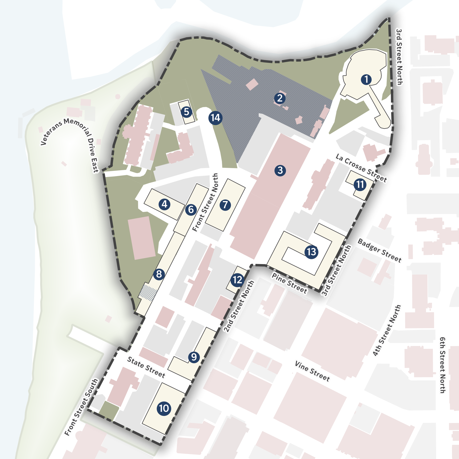 Downtown La Crosse, WI River Area Master Plan