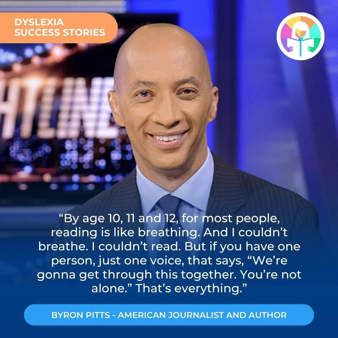 For many kids with dyslexia, reading doesn’t come easily, it can feel like trying to breathe when the air’s too thin. As Byron Pitts said, “If you have one person who says, ‘You’re not alone,’ that’s everythi