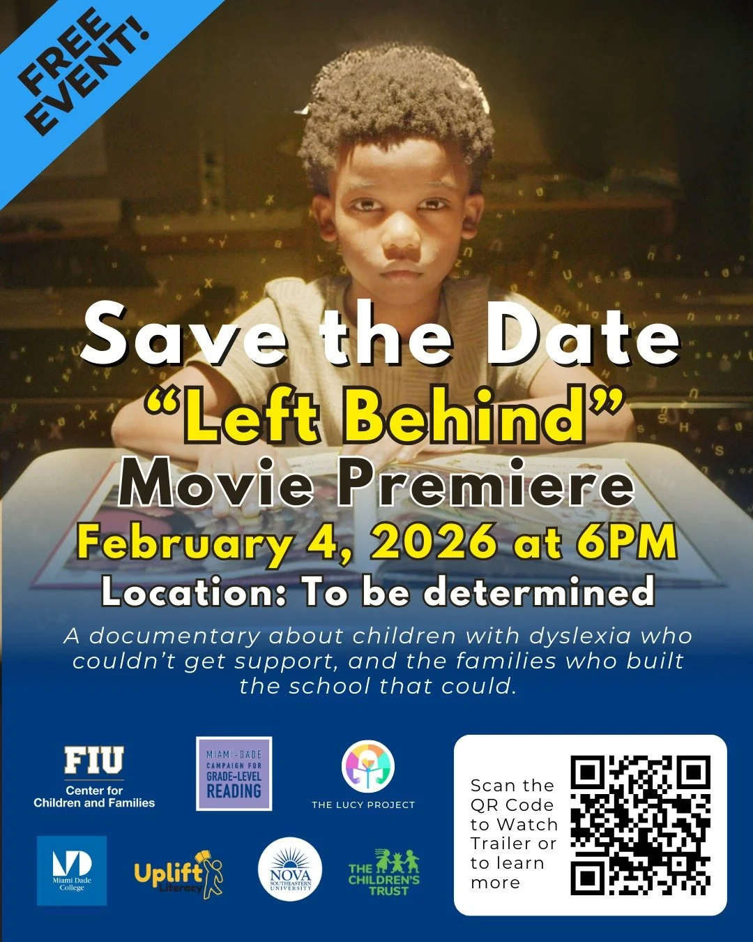 Mark your calendars! We are proud to support the screening of &ldquo;Left Behind,&rdquo; a powerful documentary about the reality of dyslexia and the power of advocacy.

This film tells the story of children who couldn&rsquo;t get support, and the fa