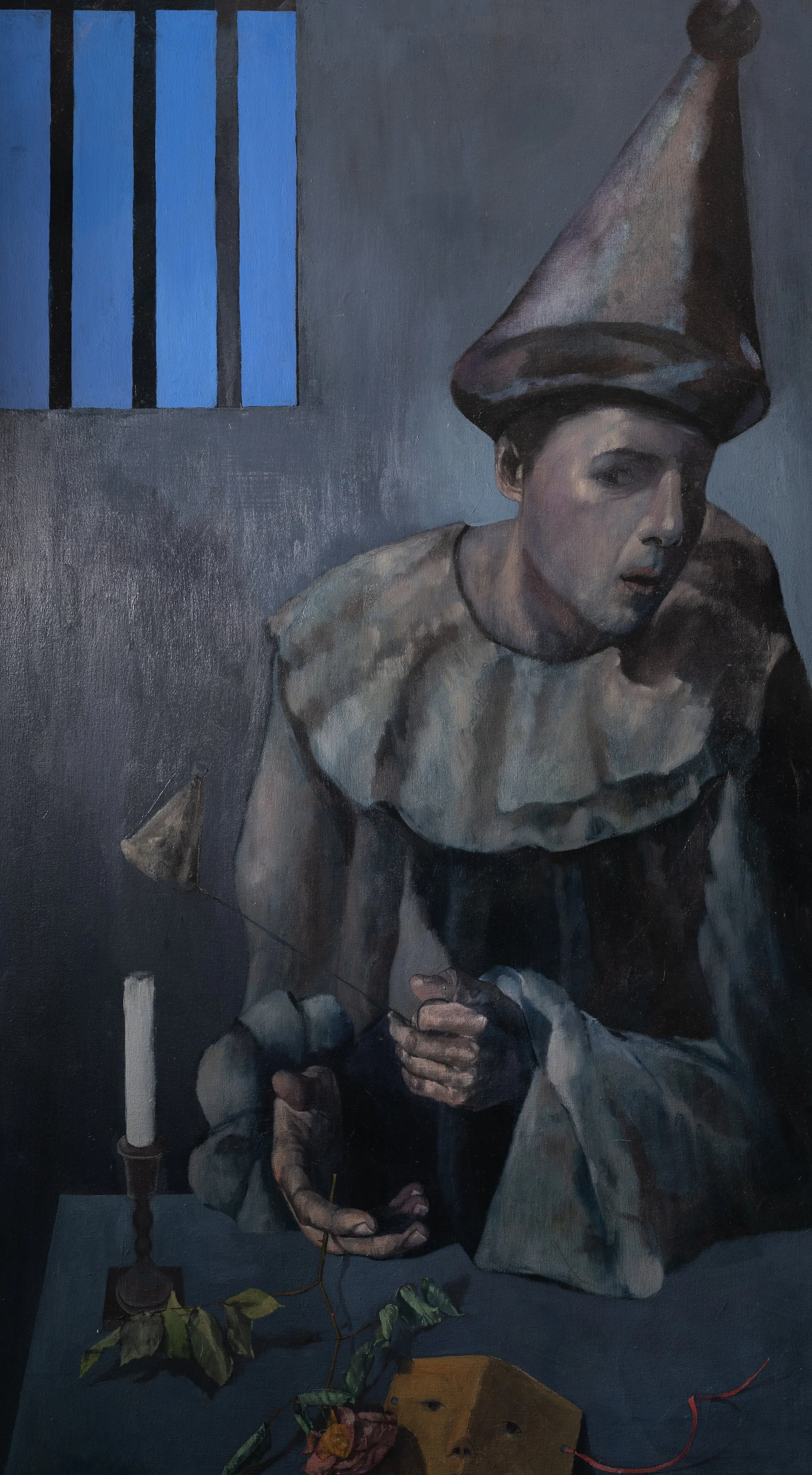 The Jester. 28"x49". Oil on canvas. 2020