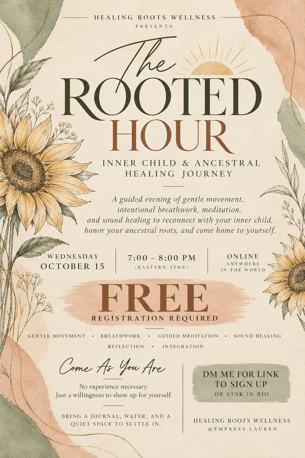The Rooted Hour — Inner Child &amp; Ancestral Healing 
