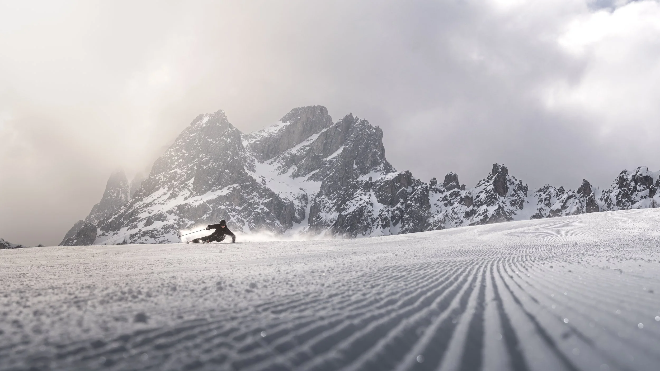 Photographing iconic backdrops in the Dolomites.