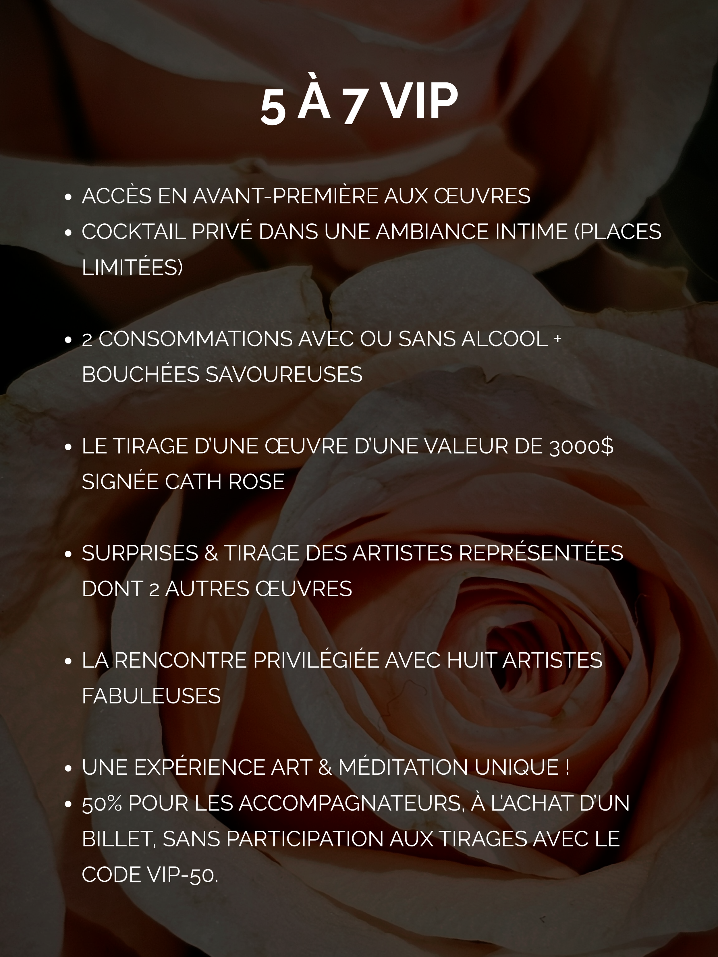 Billet VIP - 5 à 7 | Lancement Galerie Rose