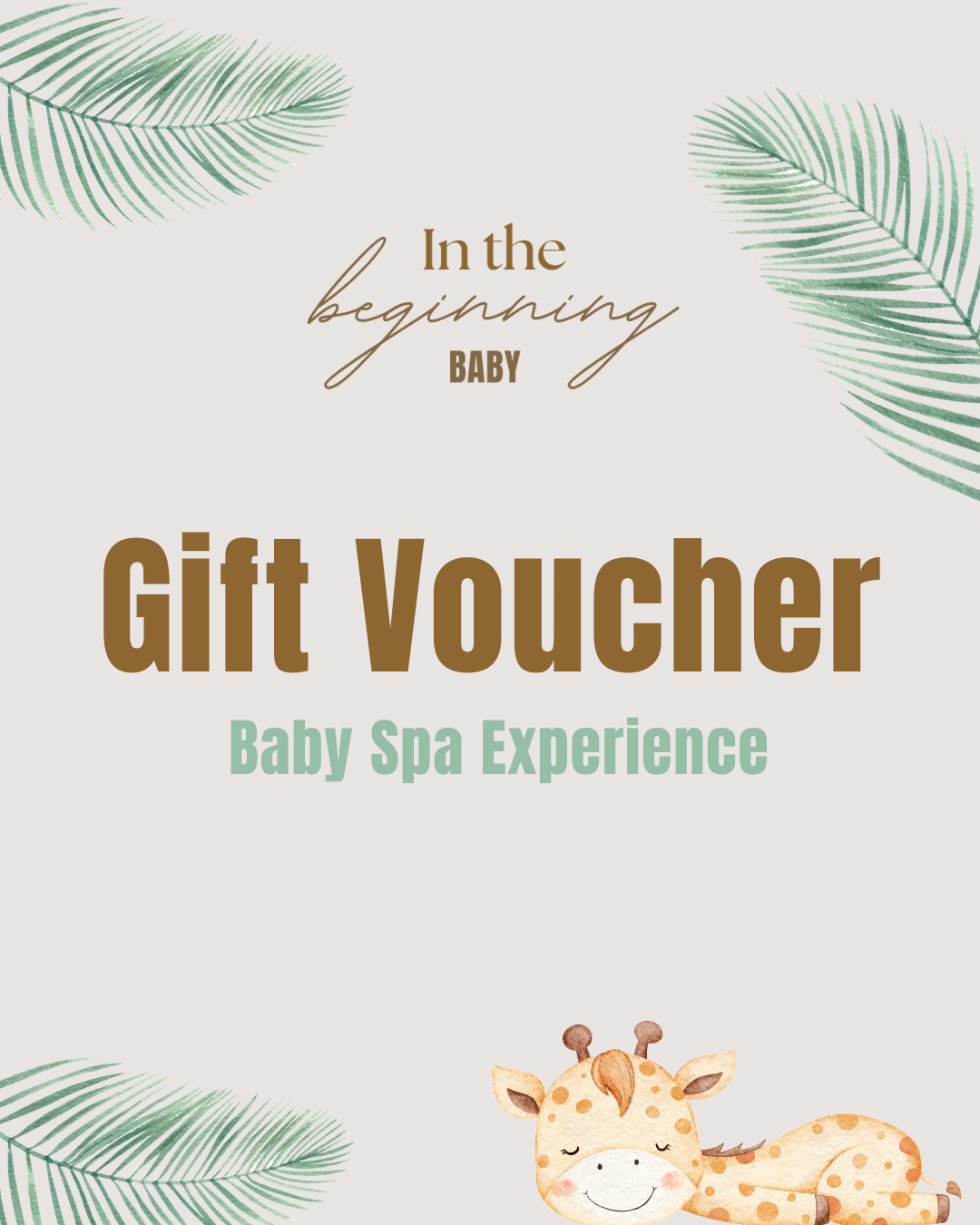 Blessed Beginnings Baby Spa Gift Voucher