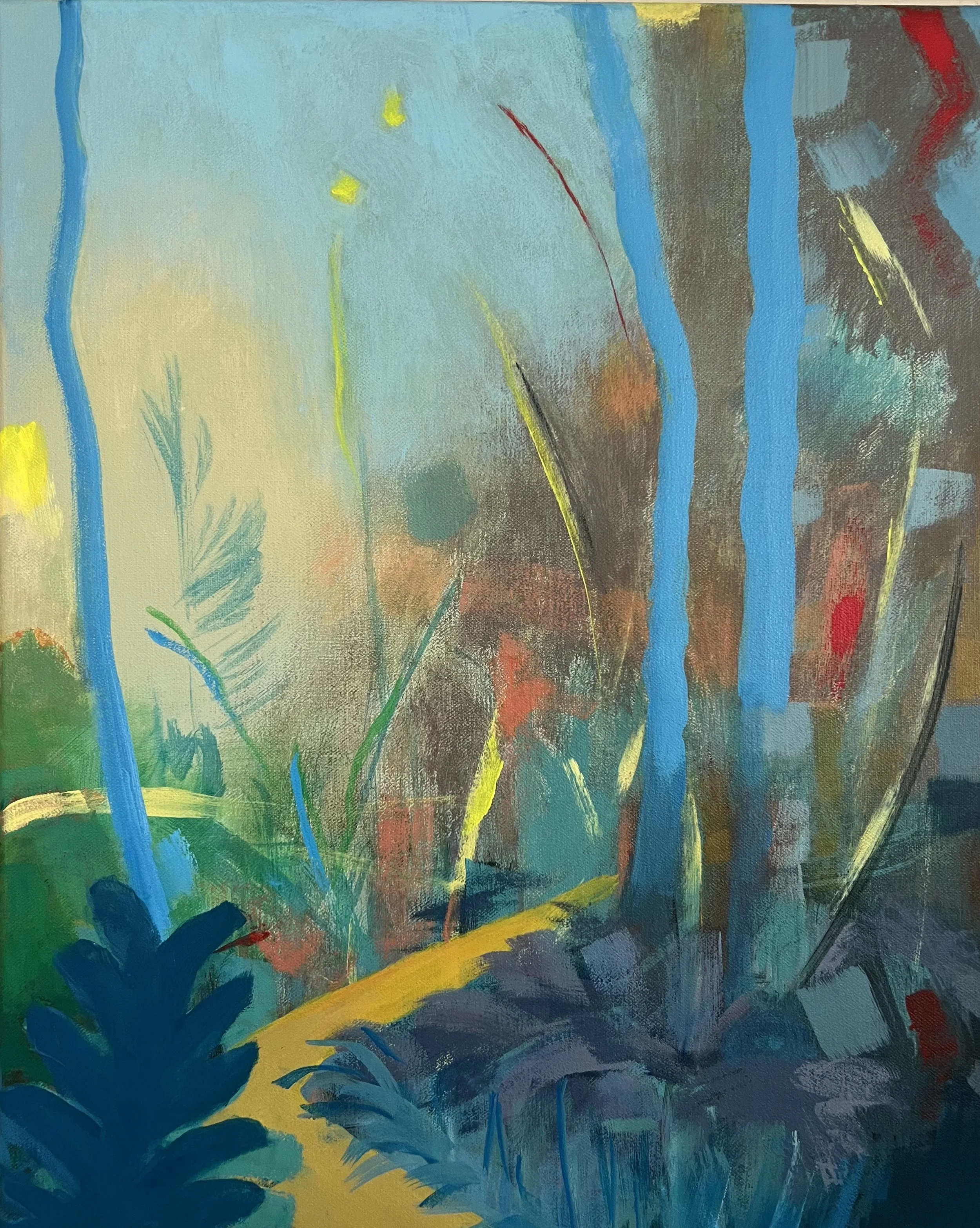 Into The Woods -16x20, acrylic, $850