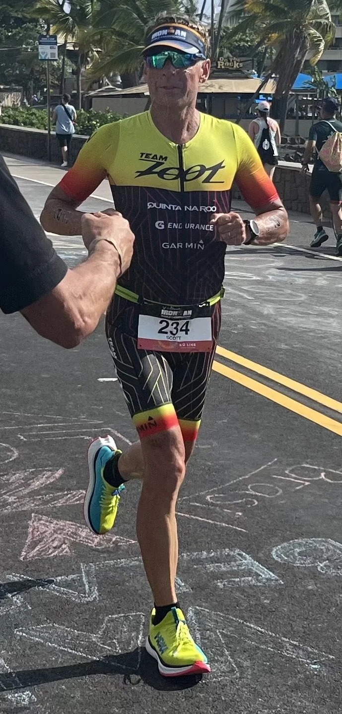 Scott running in the Hawaii Ironman