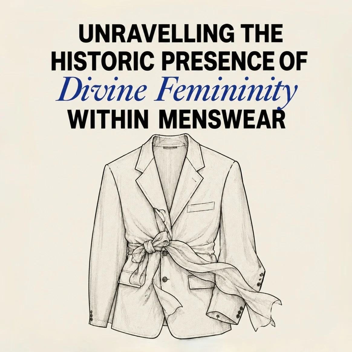 UNRAVELLING THE HISTORIC PREsENcE OF Divine Femininity within Menswear.