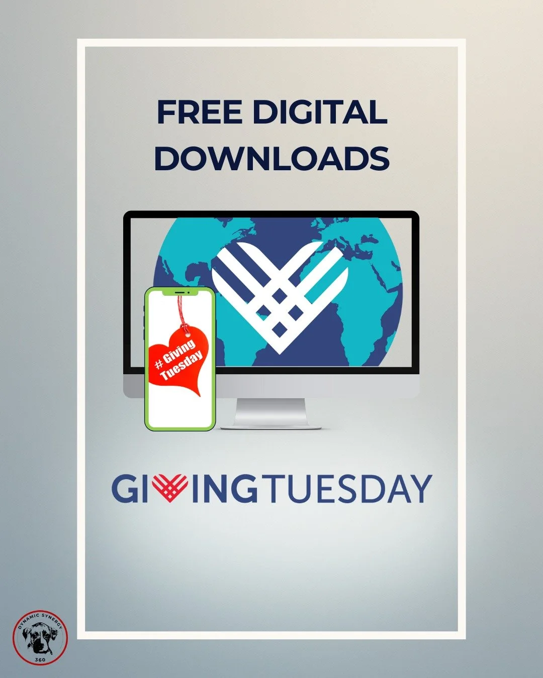 A friend at a nonprofit was telling me how tired she is and that they had Giving Tuesday on their radar but never got the legwork done for posting on social media. 
If you are a nonprofit and this sounds familiar, DS360 has a free guide with customiz