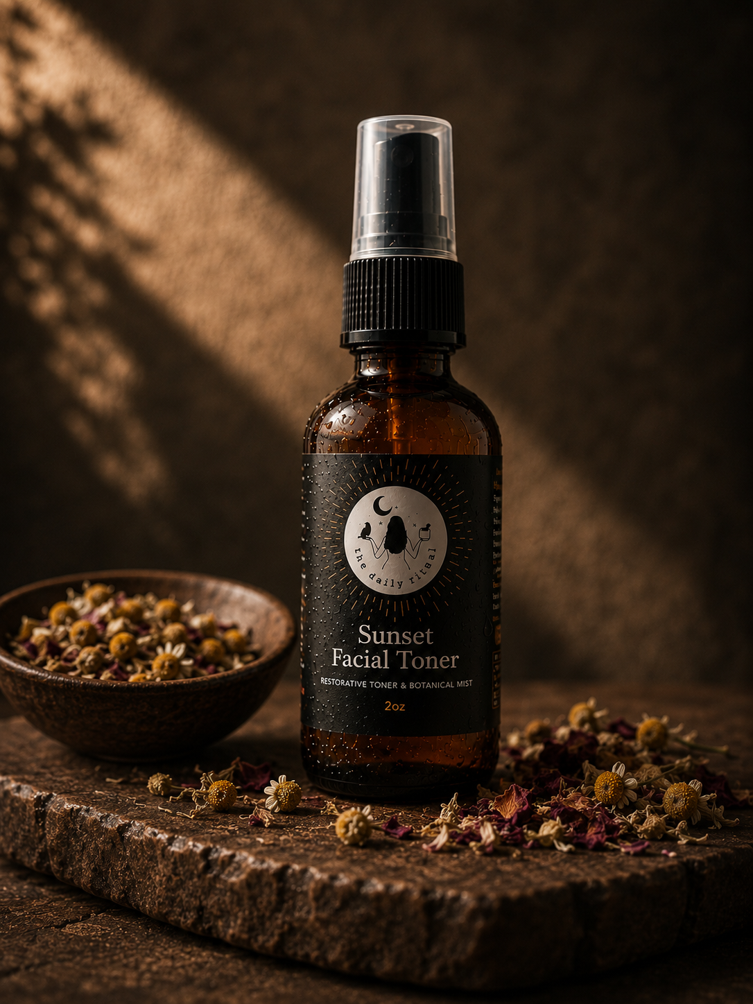 Sunset Botanical Facial Mist  Hydrating Toner for Skin + Spirit