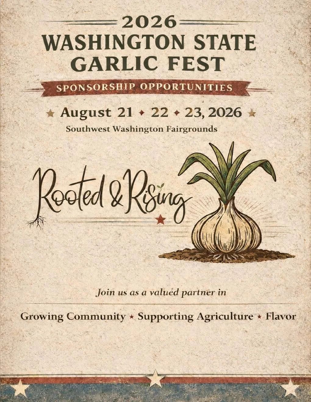 WA State Garlic Fest Event Flyer