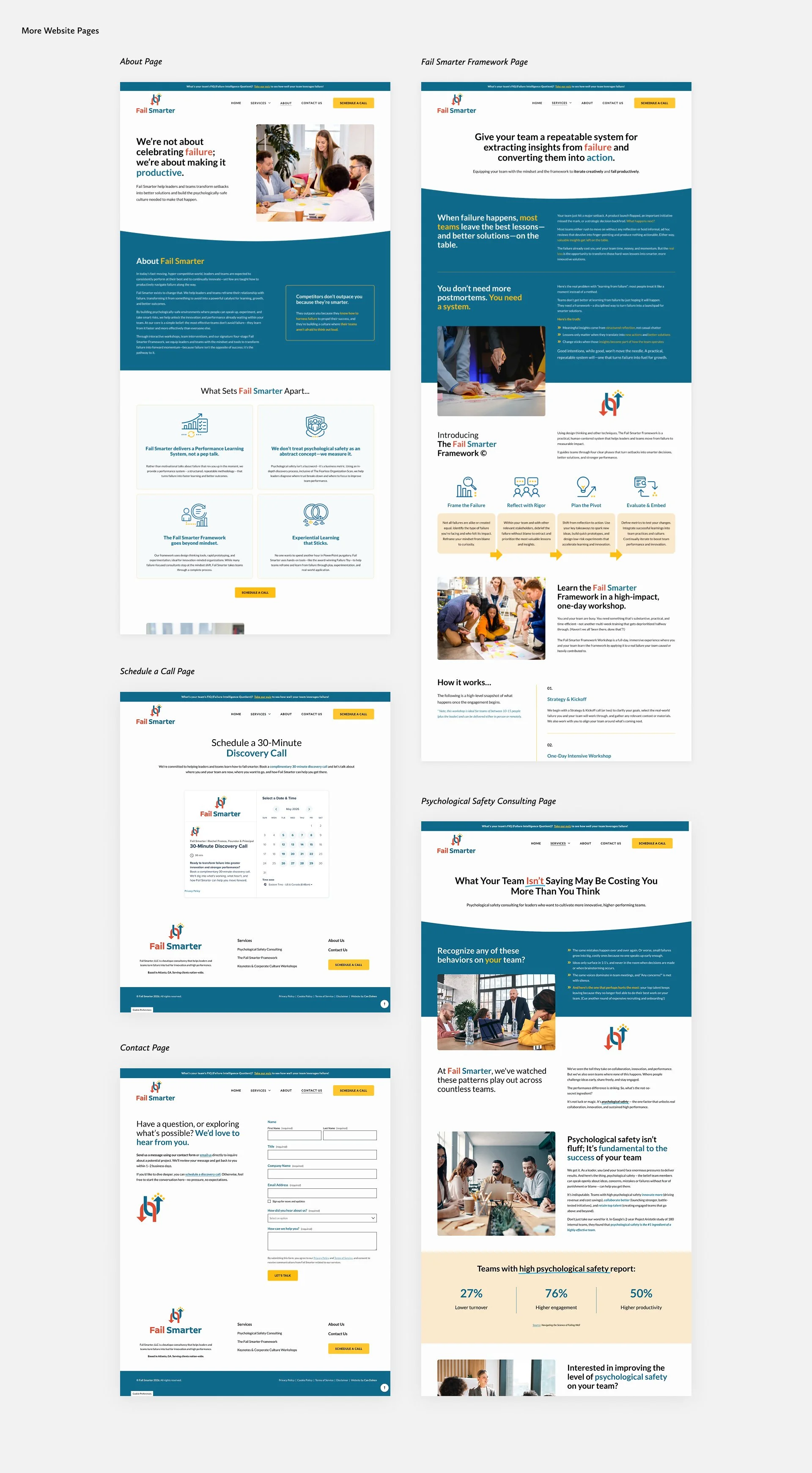 Fail Smarter Framework, About, Schedule a Call - Fail Smarter
