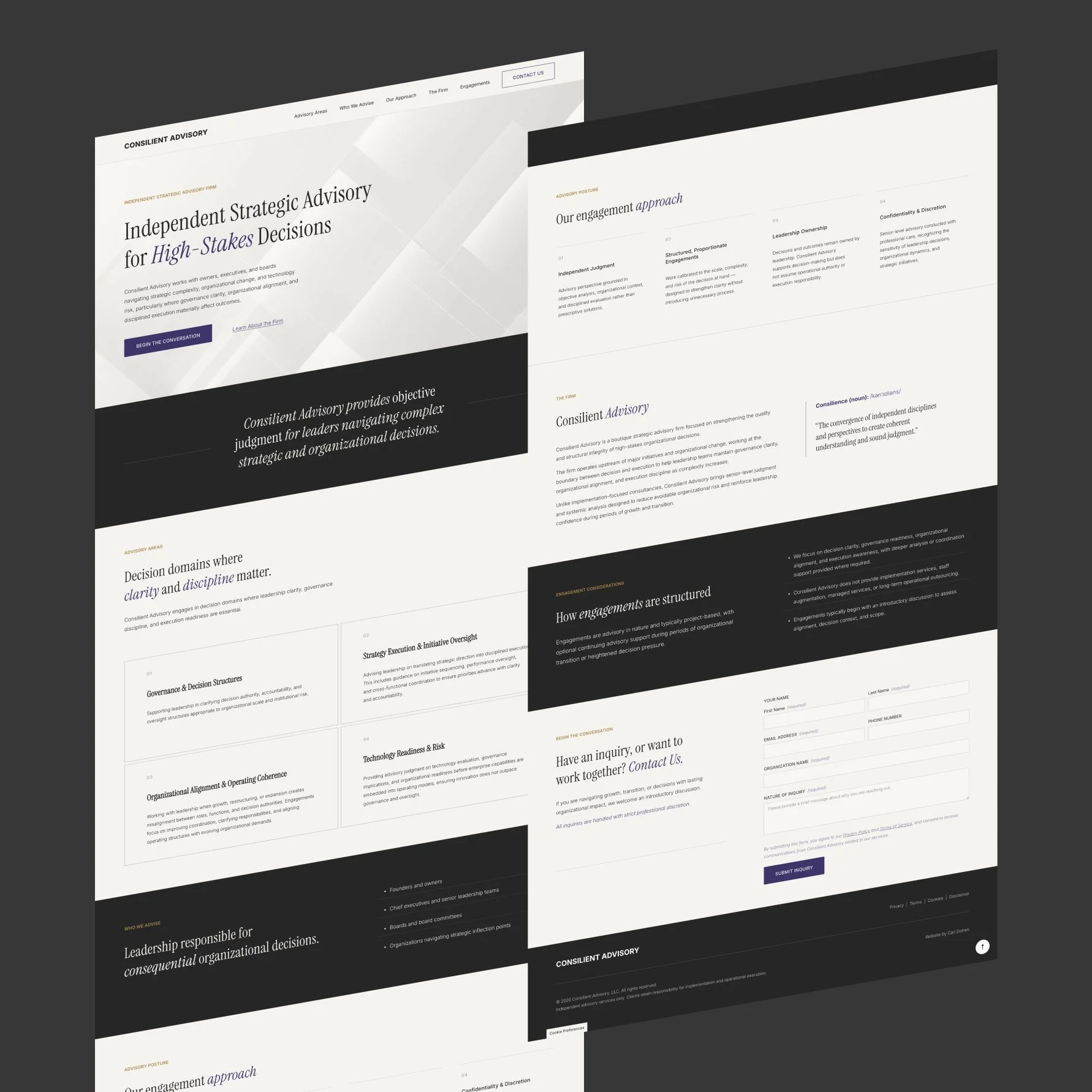 Homepage Consilient Advisory