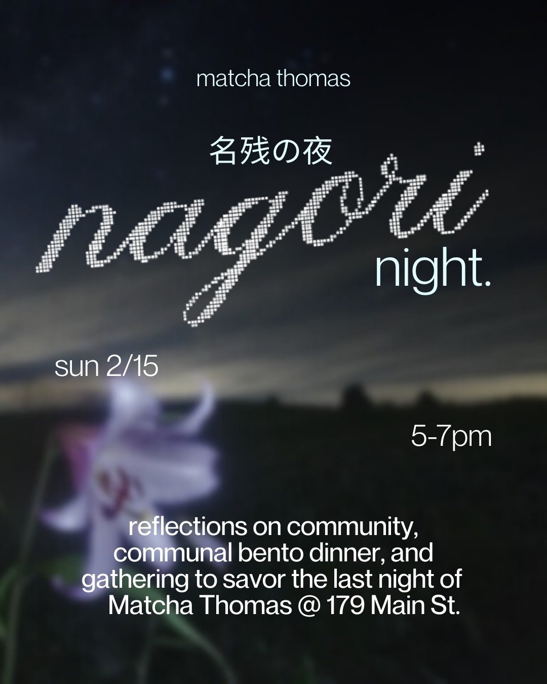 🤍 NAGORI NIGHT: A Farewell Community Dinner 