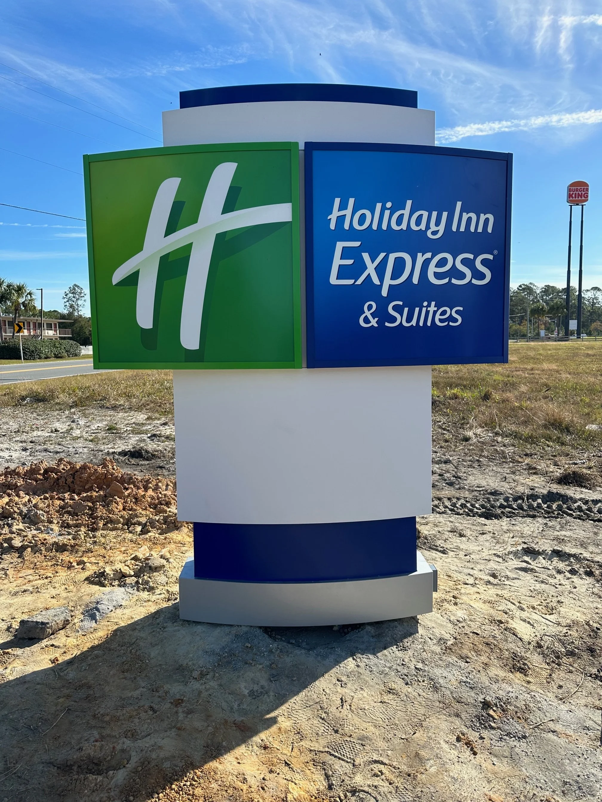 Holiday Inn Express signage outside hotel
