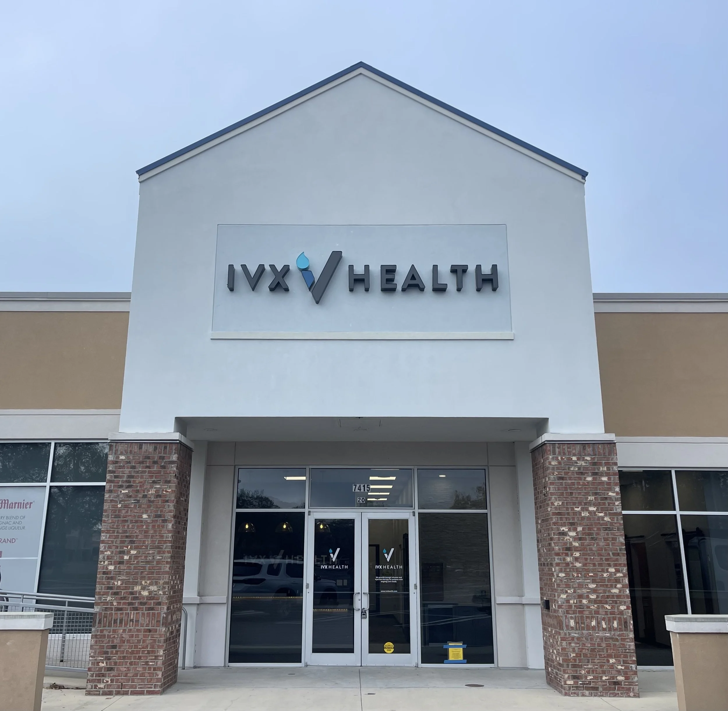 IVX Health logo signage displayed outside clinic