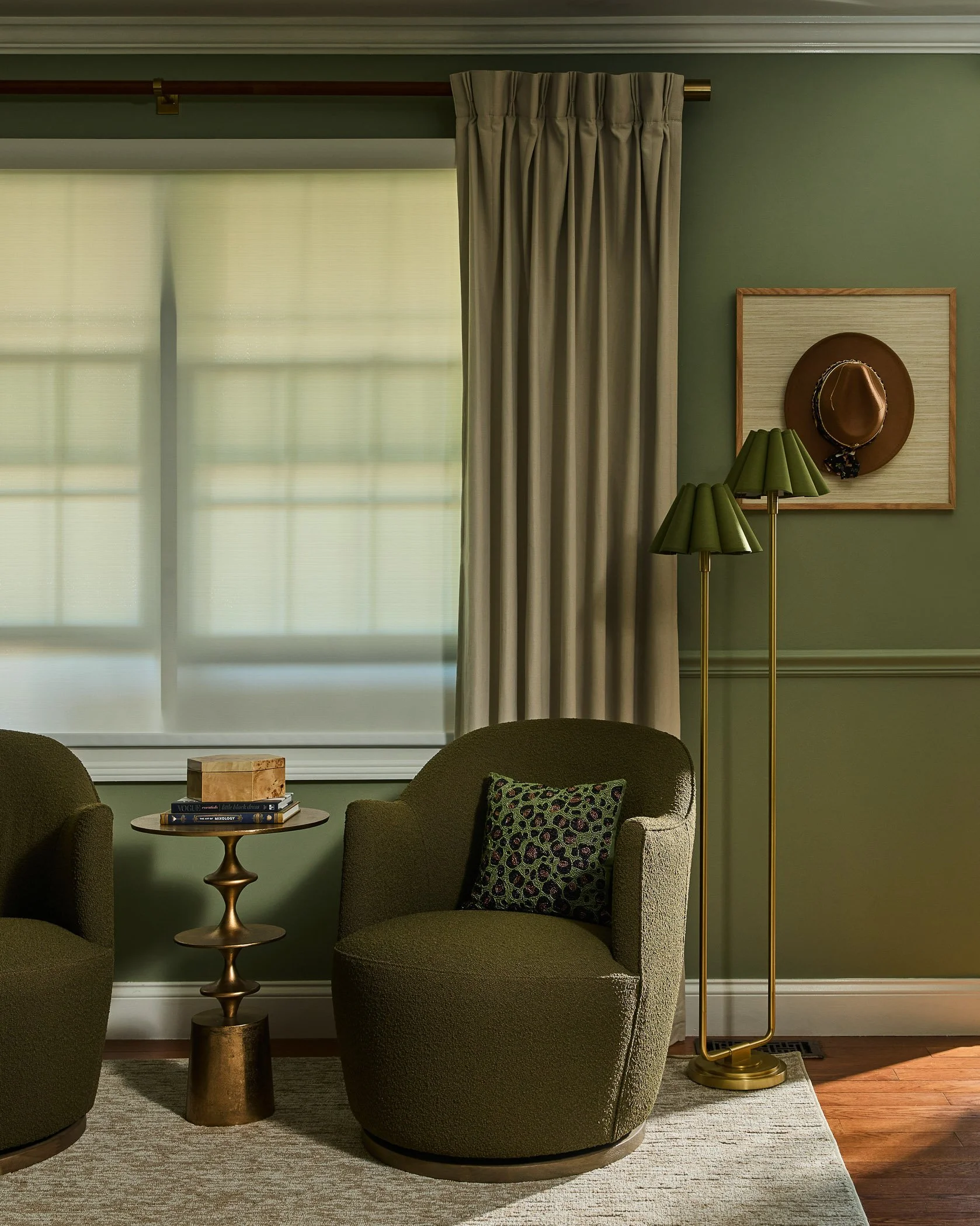 Tailored Transitional Bar & Living Room