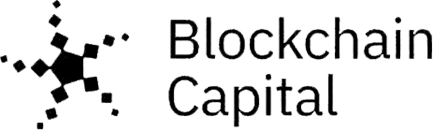 Logo of Blockchain Capital with a stylized chain link graphic and the company name in black text.