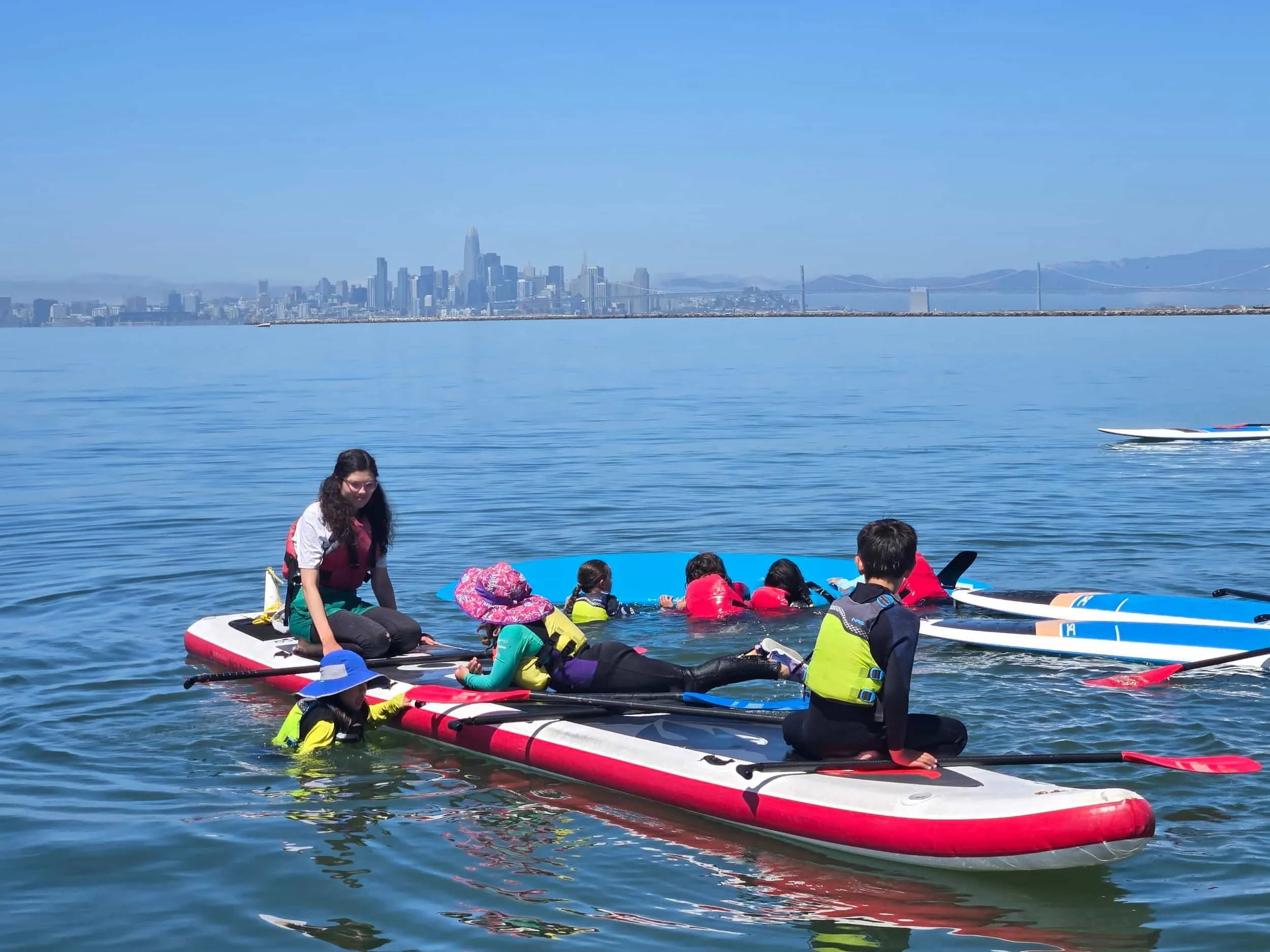 Kids playing outside for Gaia Guides adventure summer camp.