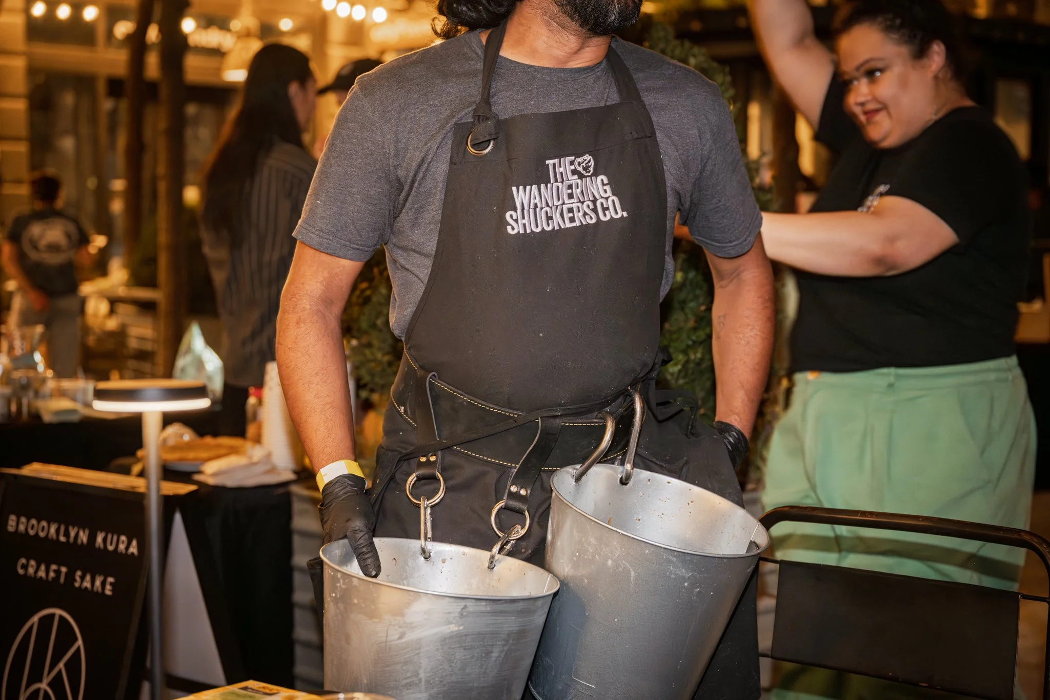 Boutique oyster shucking service for a private party in the New Orleans Garden District.