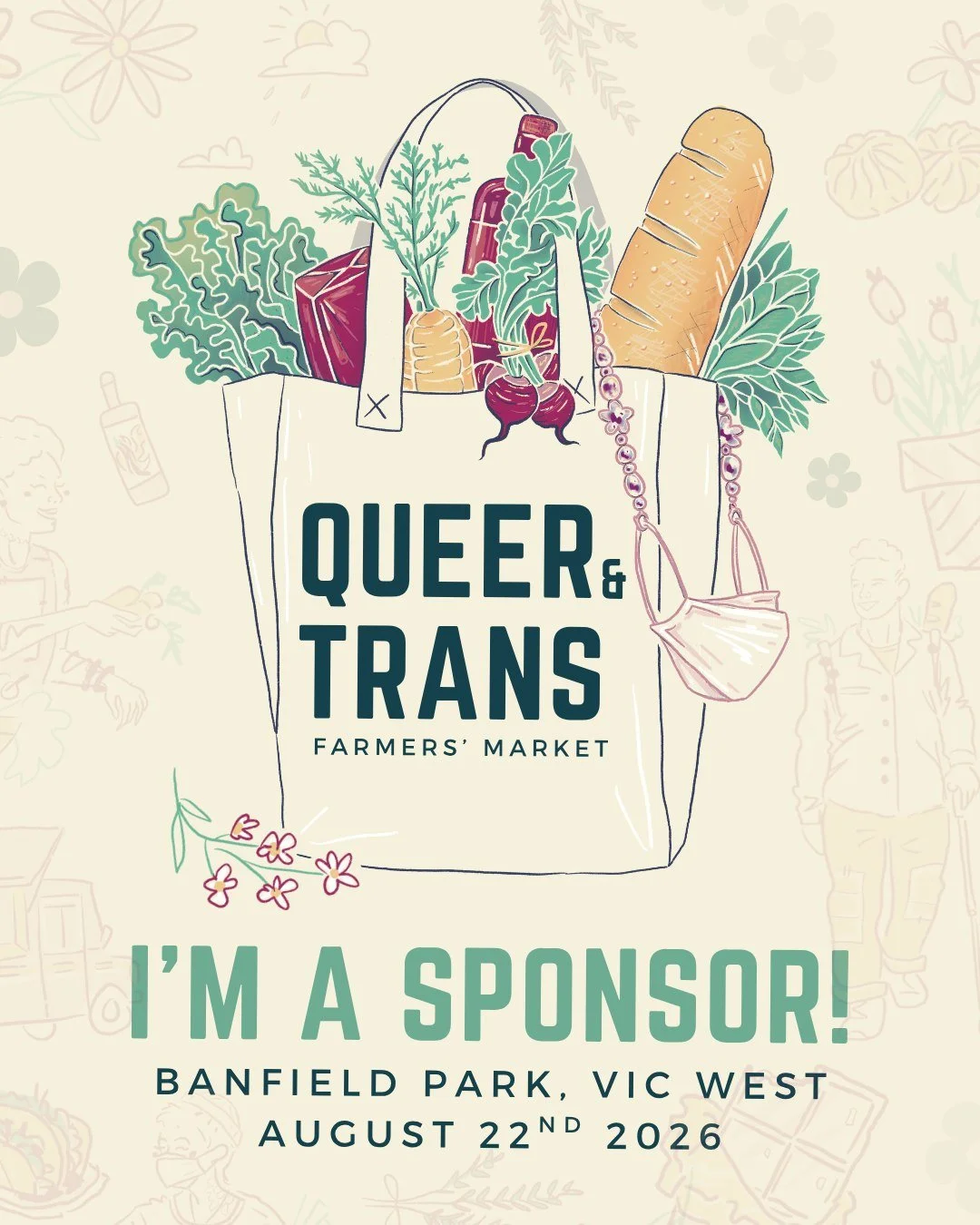 It's almost here!

I've been so happy to support the Queer &amp; Trans Farmers' Market since their first year, and it's been incredible to see community come together to keep it going for it's third year now 🥰🌈

Details:
11am until 6pm, August 22nd
