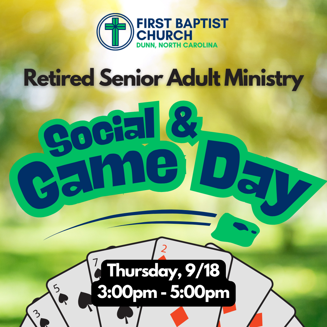 Senior Adult Social & Game Day