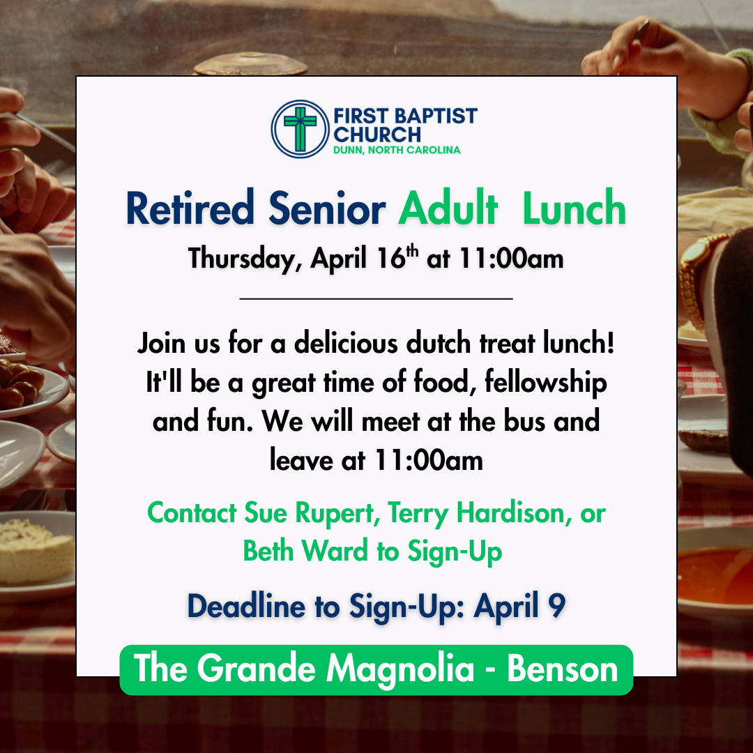 Retired Senior Adult Lunch