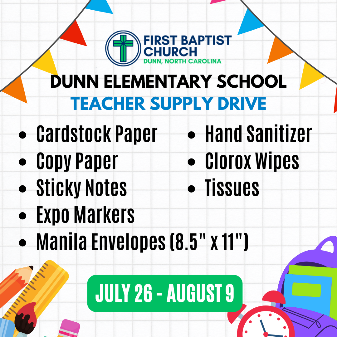 Dunn Elementary School Teacher Supply Drive