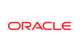 Oracle logo in red text on a white background