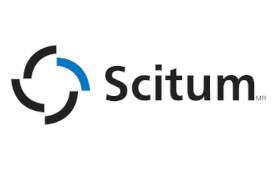 Scitum logo with stylized circular design and text