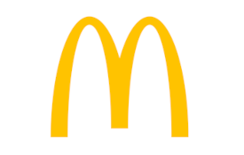 Golden arches logo on white background