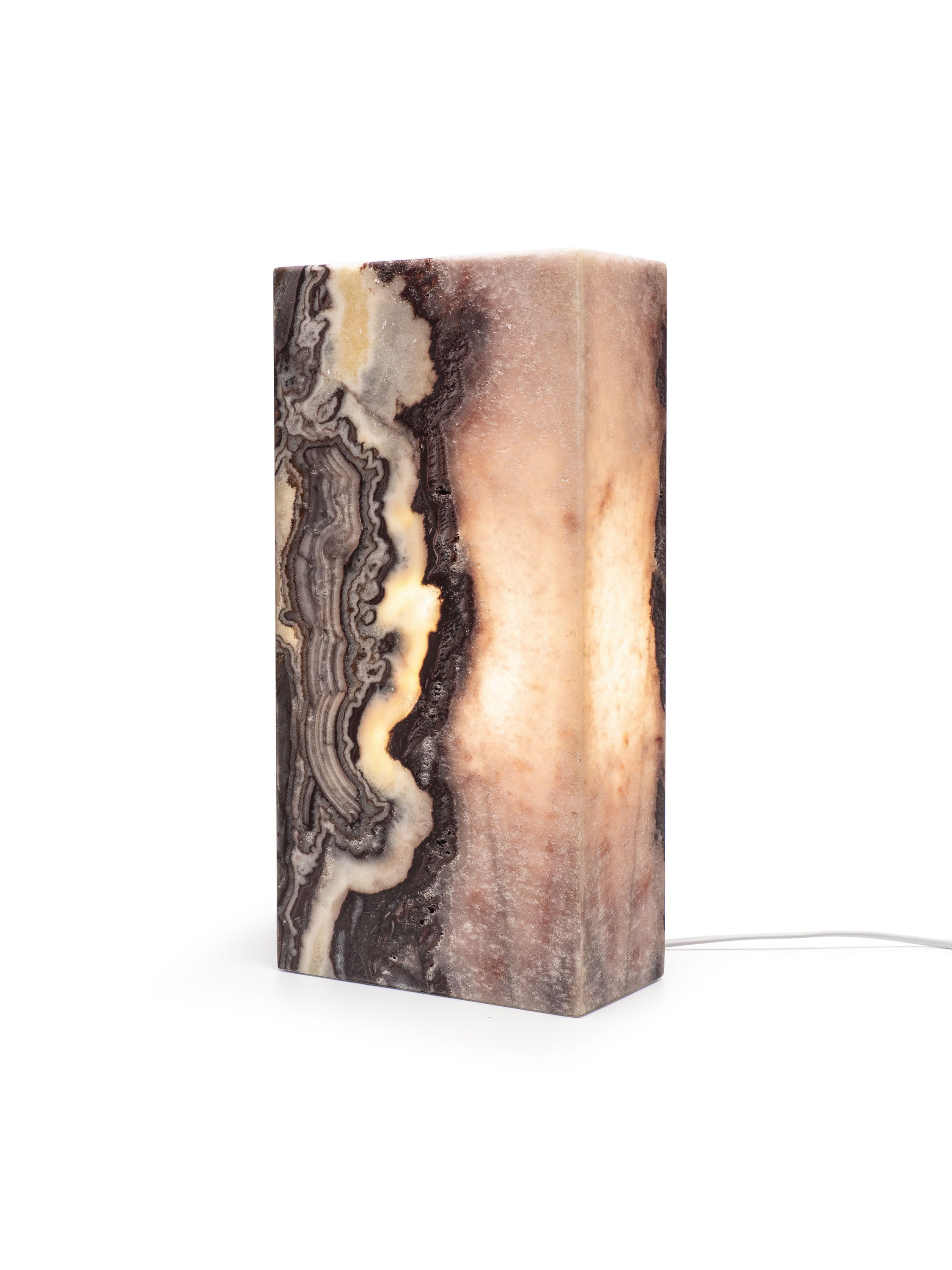 Strawberry Onyx Rectangle Lamp BC033