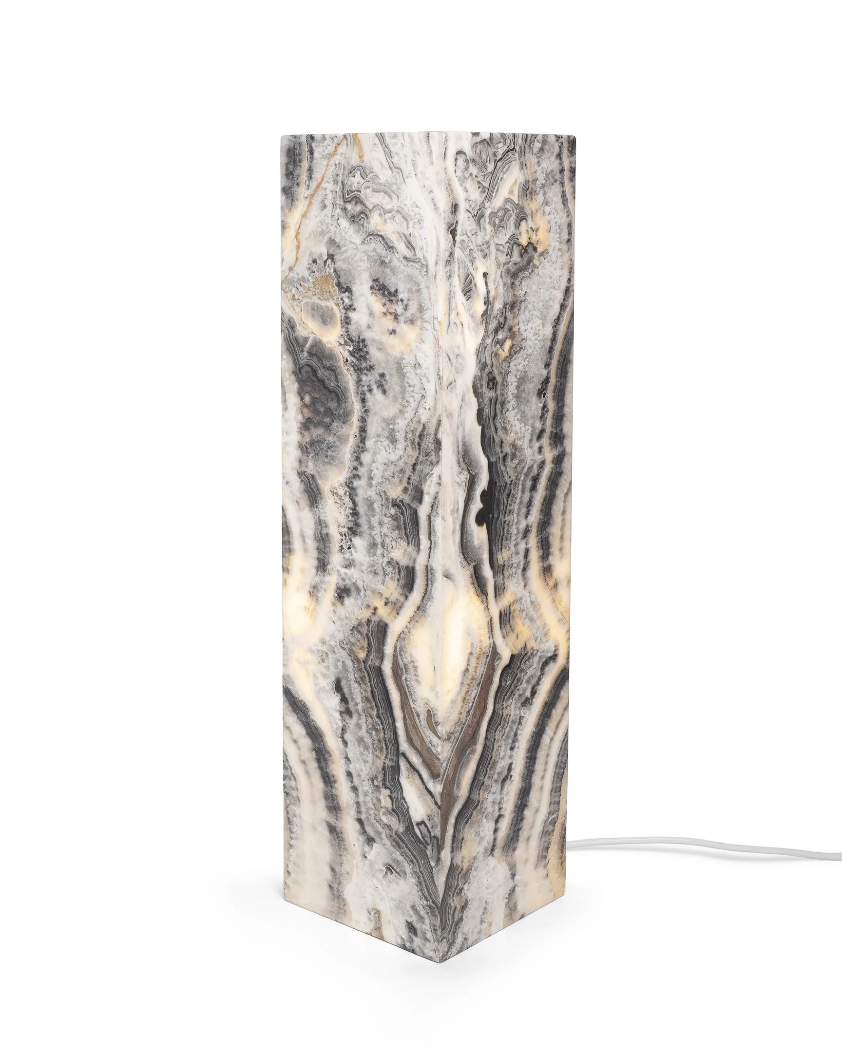 Zebra Onyx Square Floor Lamp BC116
