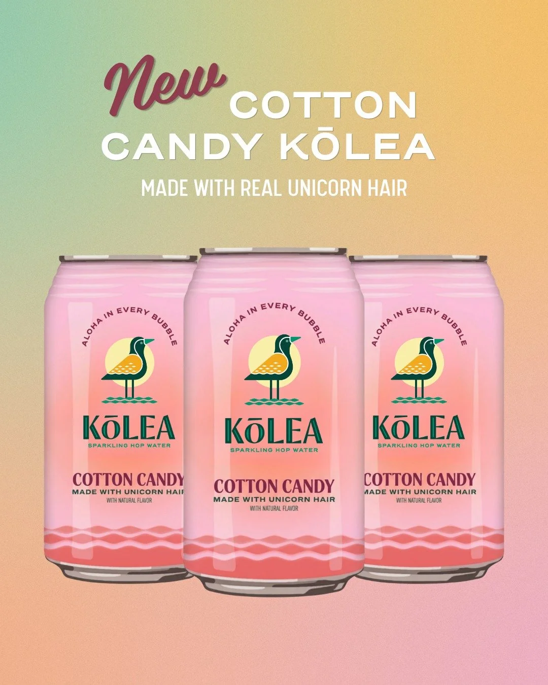 Our newest addition to the Kōlea ʻohana&hellip; 🥁✨

Introducing: Cotton Candy Kōlea &mdash; made with Citra &amp; Mosaic hops and finished with a hint of unicorn hair 🦄🍬

Flying to a store near you&hellip; or is it?

#aprilfools