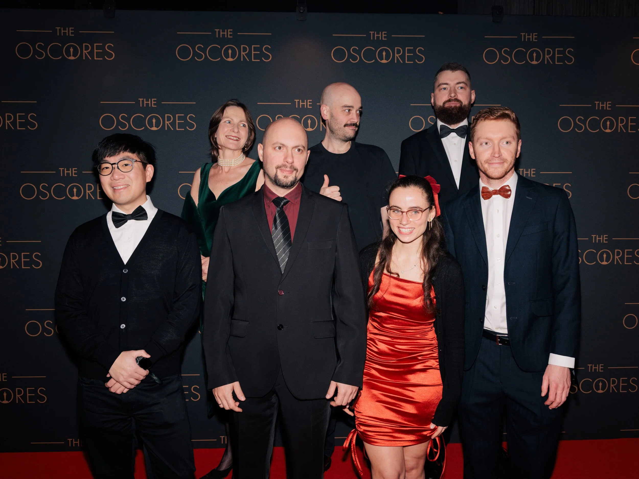 Candid moment Oscars themed corporate event London