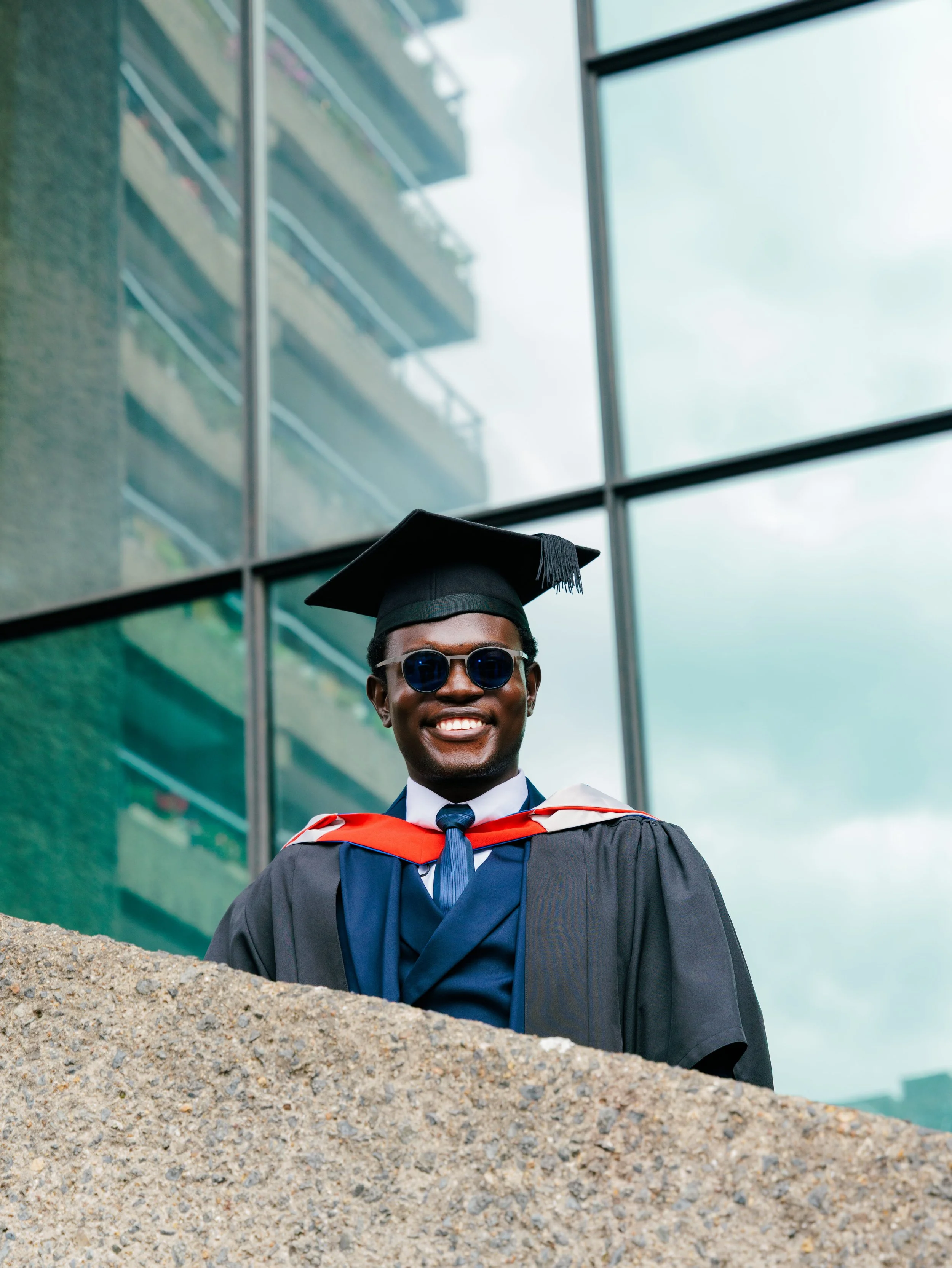 Professional graduation photoshoot London Barbican MK Photography