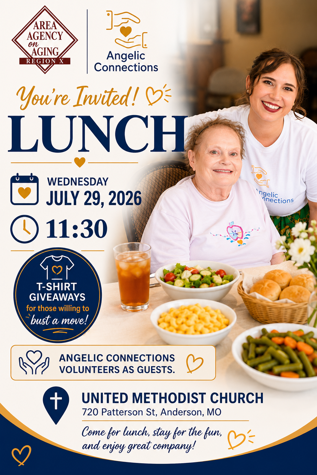 You’re Invited! Lunch with Angelic Connections & Area Agency on Aging